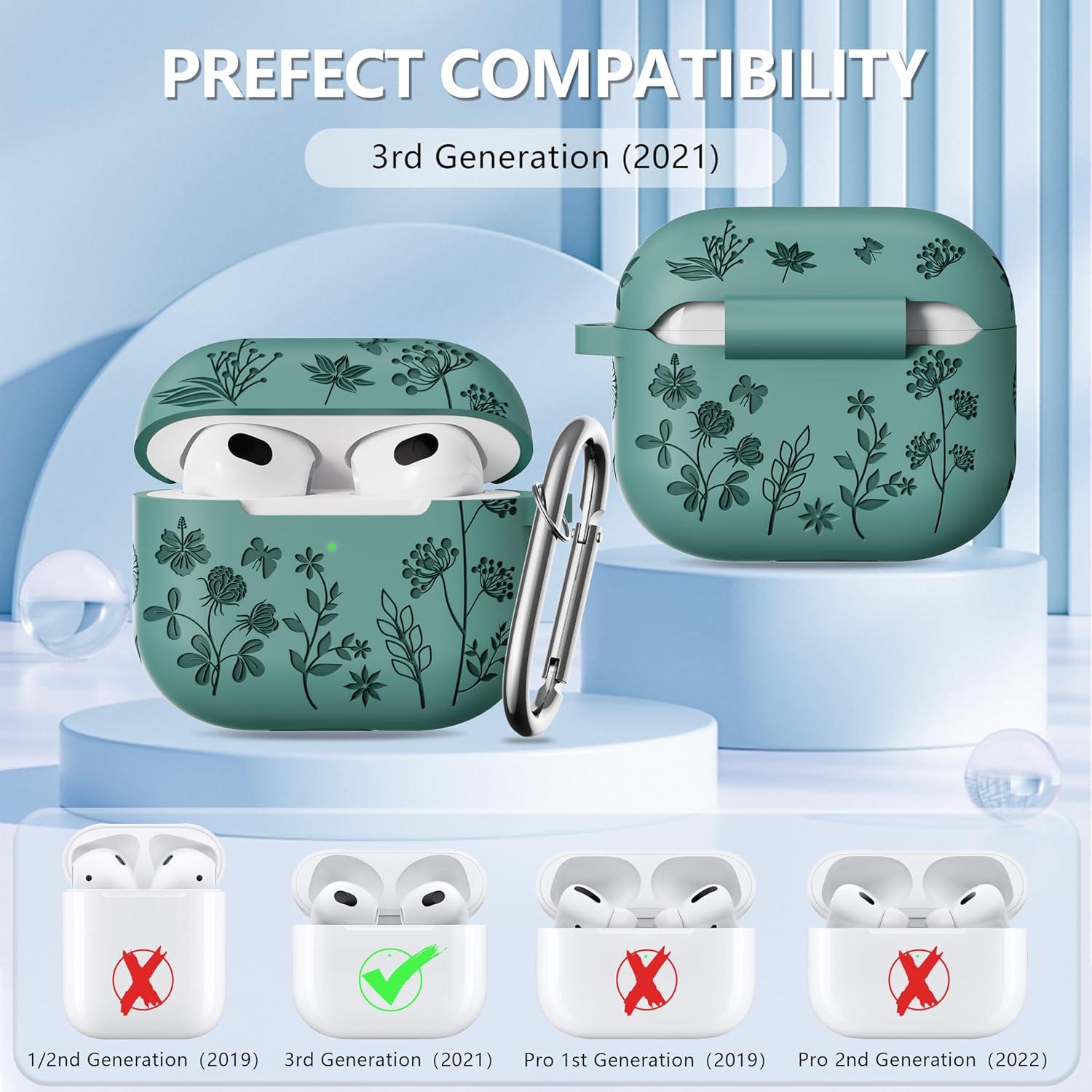 Funda de Silicona para AirPods 3ra Generación DXITROMI Verde