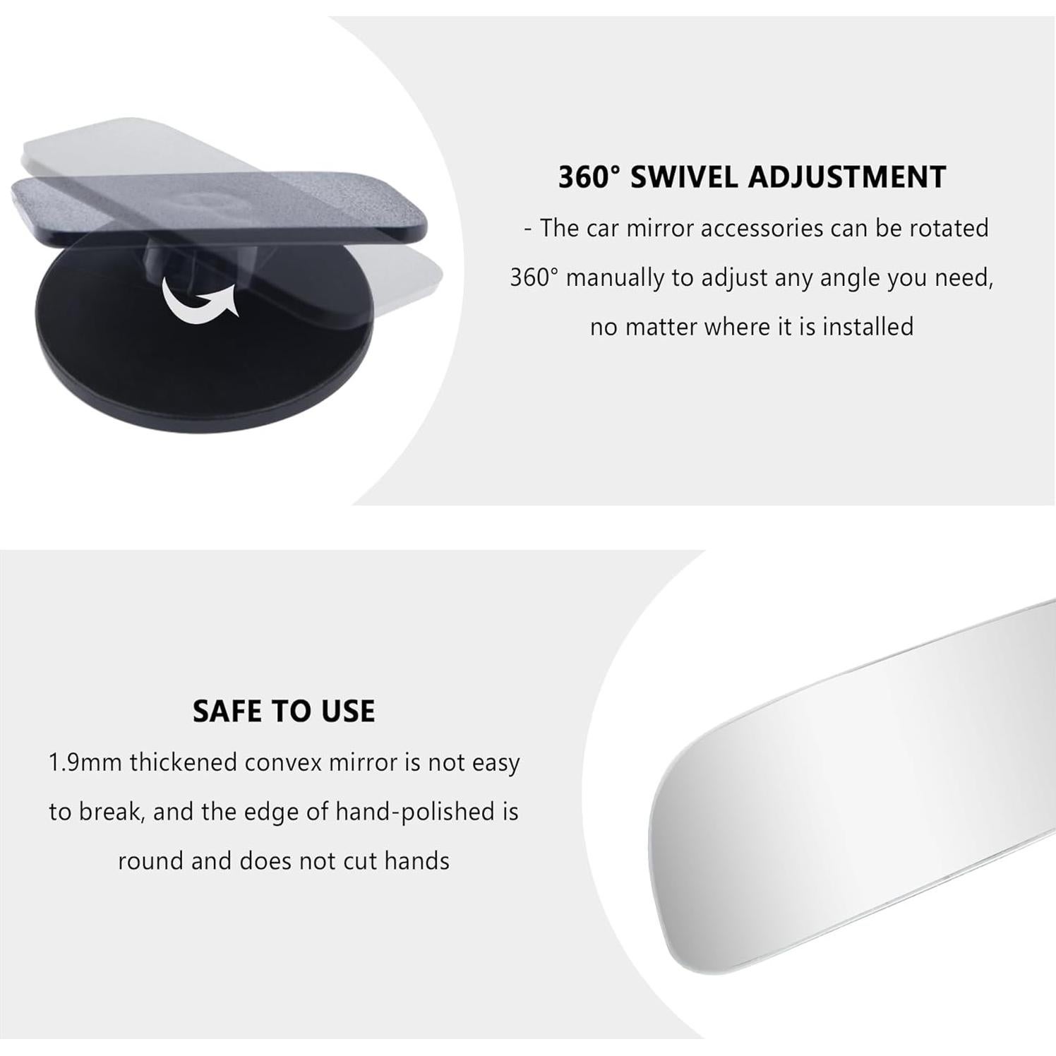 Espejo Convexo de Punto Ciego IHOTDER 2PCS HD 360°