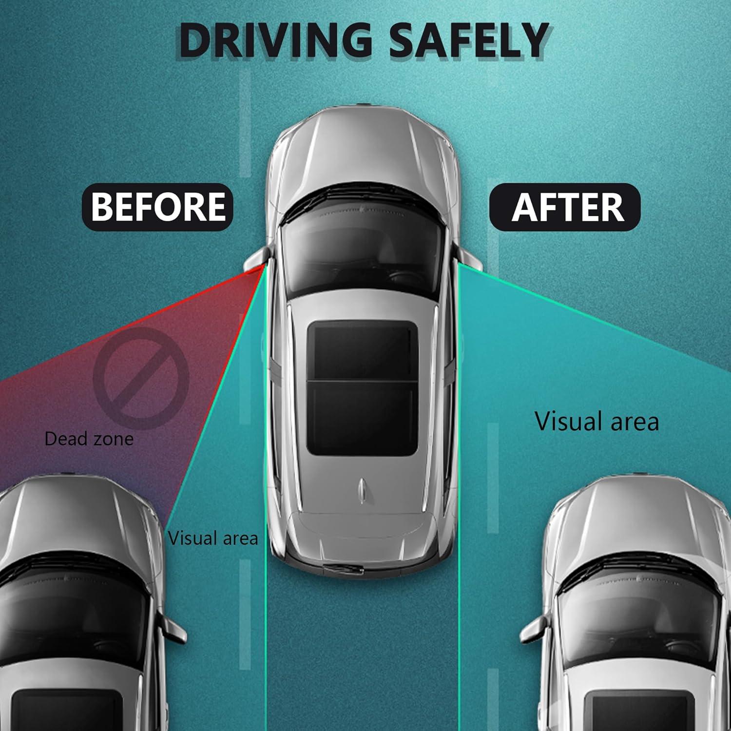 Espejo Convexo de Punto Ciego IHOTDER 2PCS HD 360°