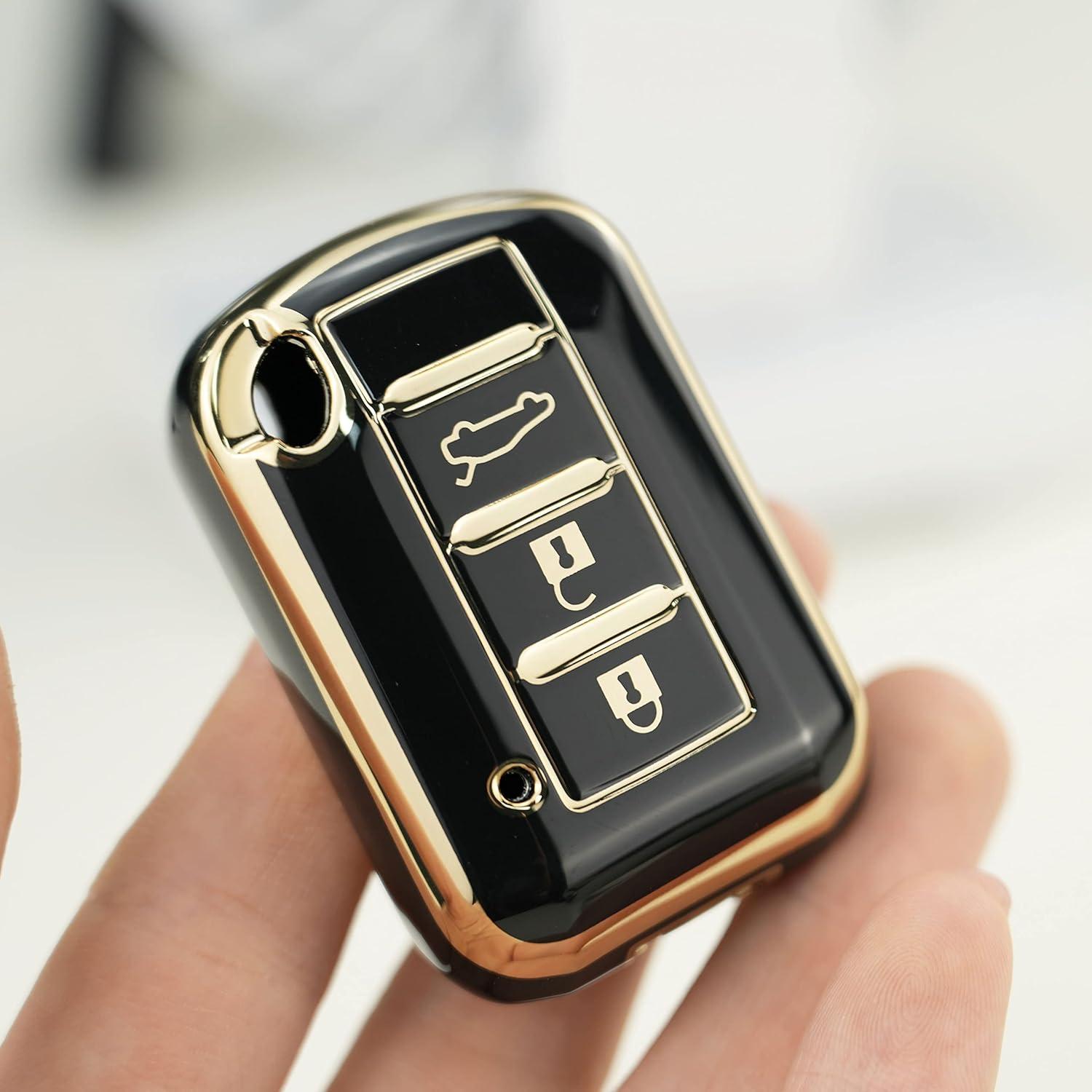 Cubierta de llavero HIBEYO para Mitsubishi 2016-2021 - Negro