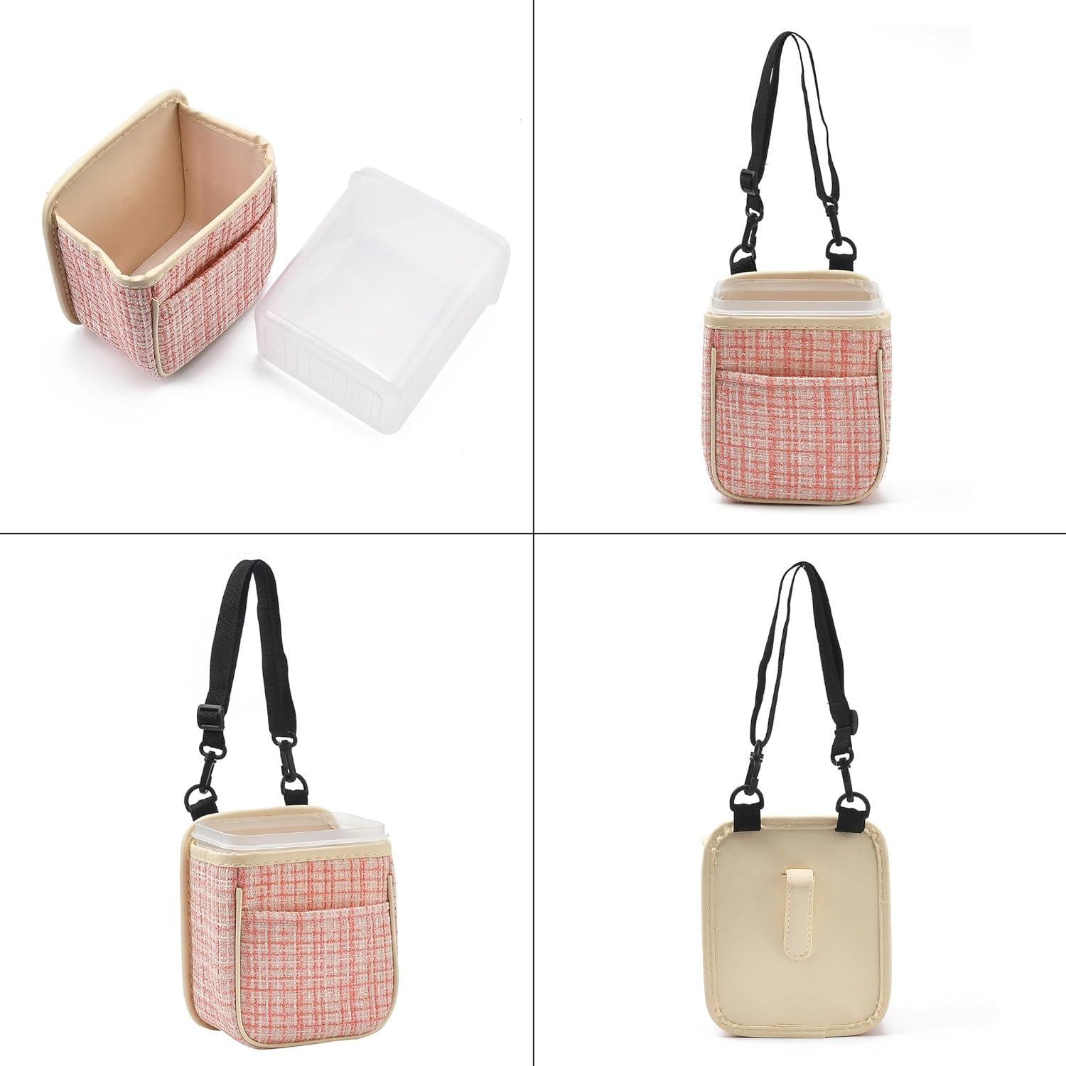 Basurero Multifuncional para Automóvil AuMoHall Rosa 15x10x18cm