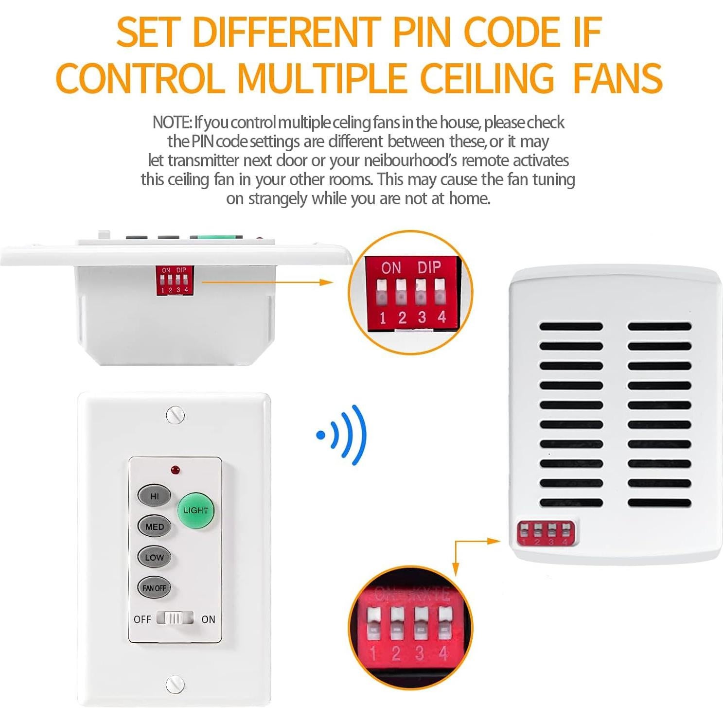 Control Remoto para Ventilador de Techo Humpptom Y061 Mini 1set