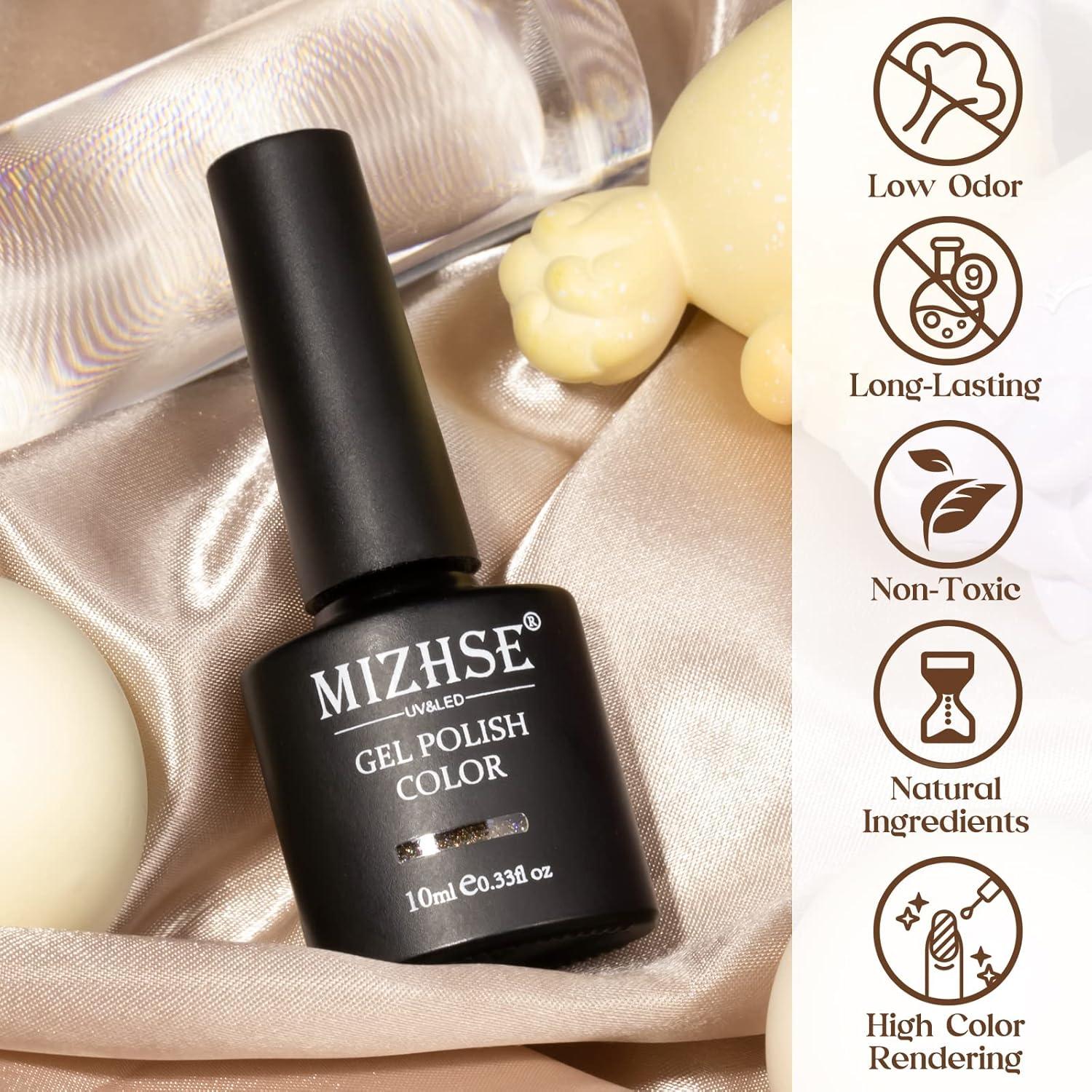 Esmalte de Uñas de Gel MIZHSE Dorado Brillante 40g