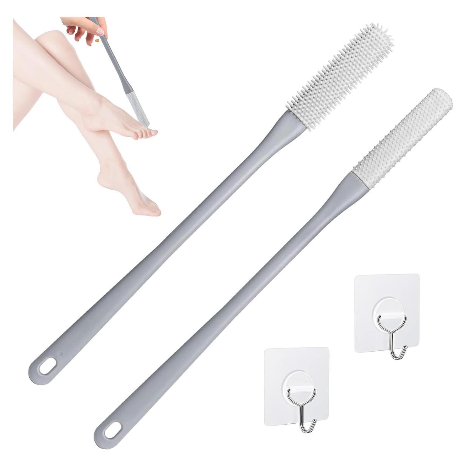 Paquete de 2 cepillos de limpieza de pies Fivaran 40 cm Gris