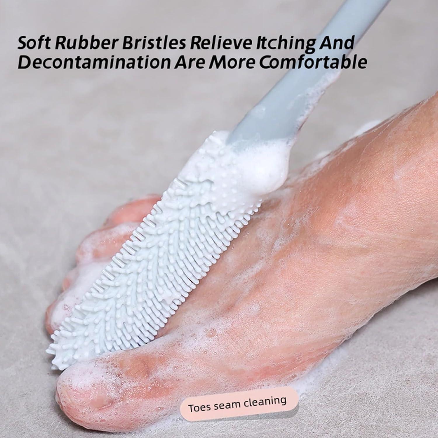 Paquete de 2 cepillos de limpieza de pies Fivaran 40 cm Gris