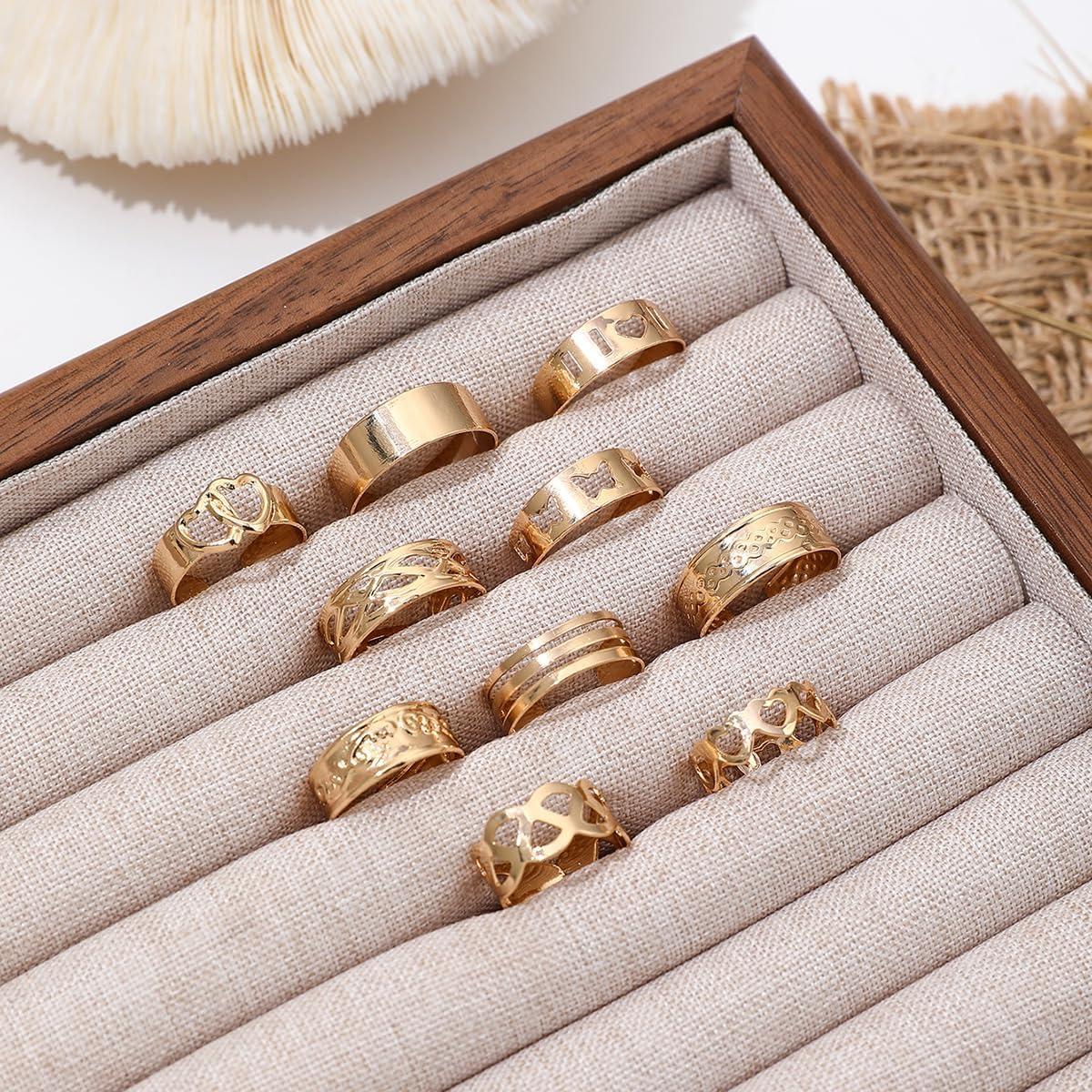 Conjunto de Anillos para Dedos de los Pies INENIMARTJ Dorados