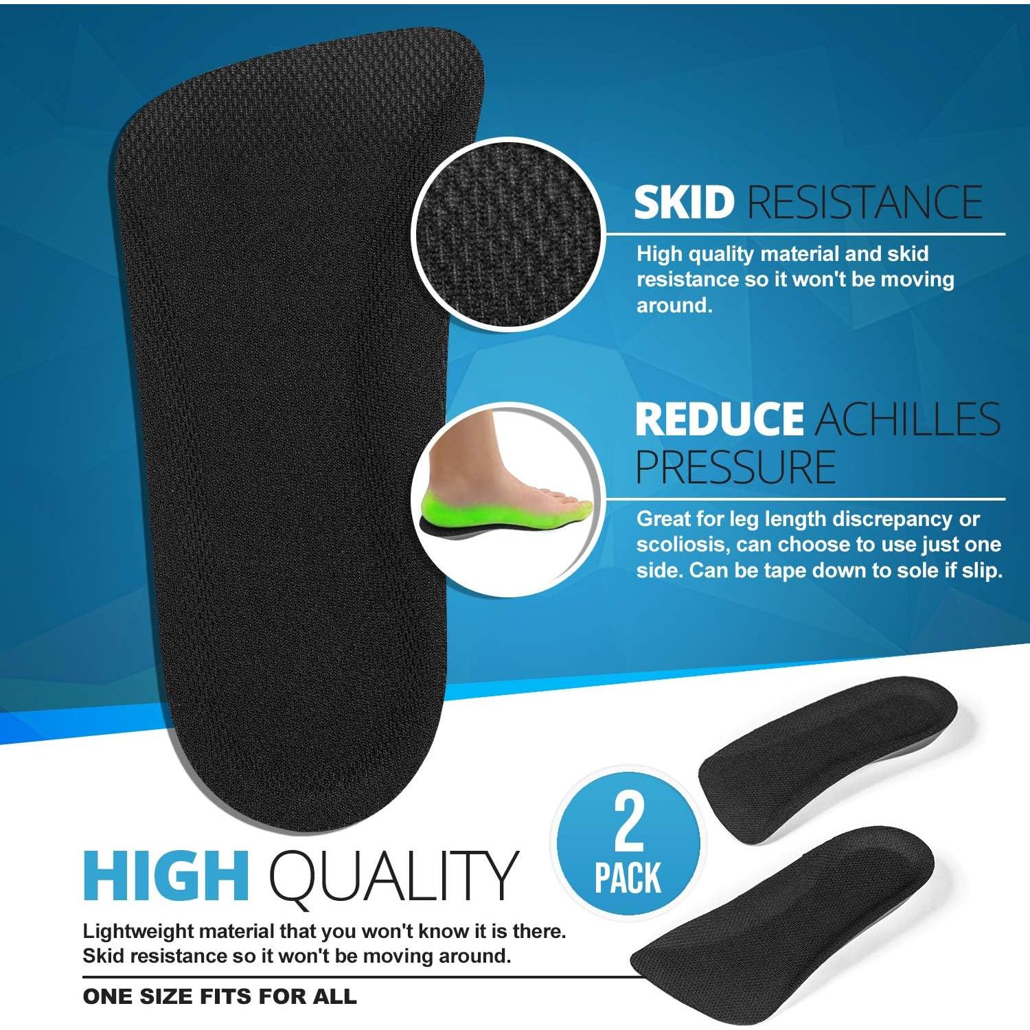 Plantillas Elevadoras CALTO para Hombres - Aumento 1.27 cm