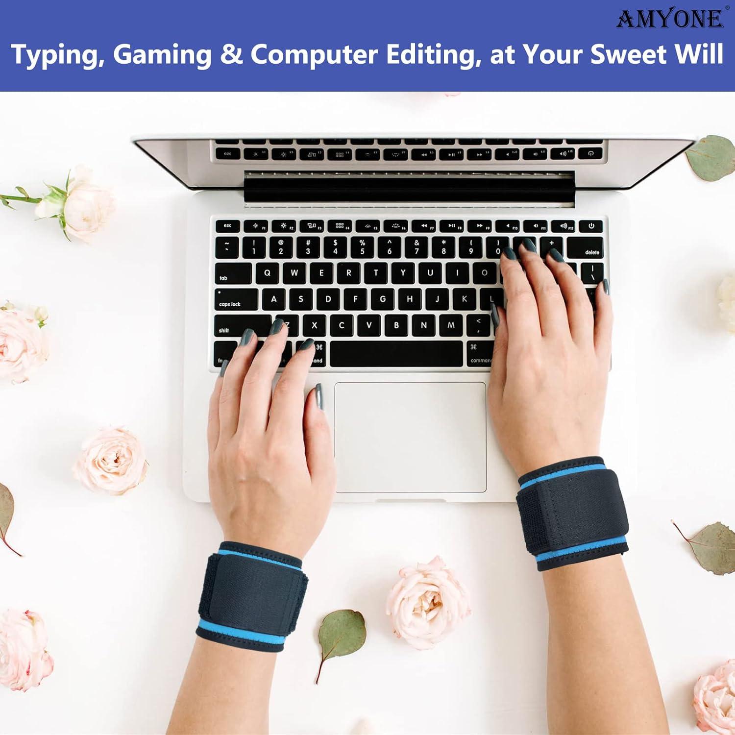 Muñequera Ajustable AMYONE 2 Pack Azul Cielo para Deportes