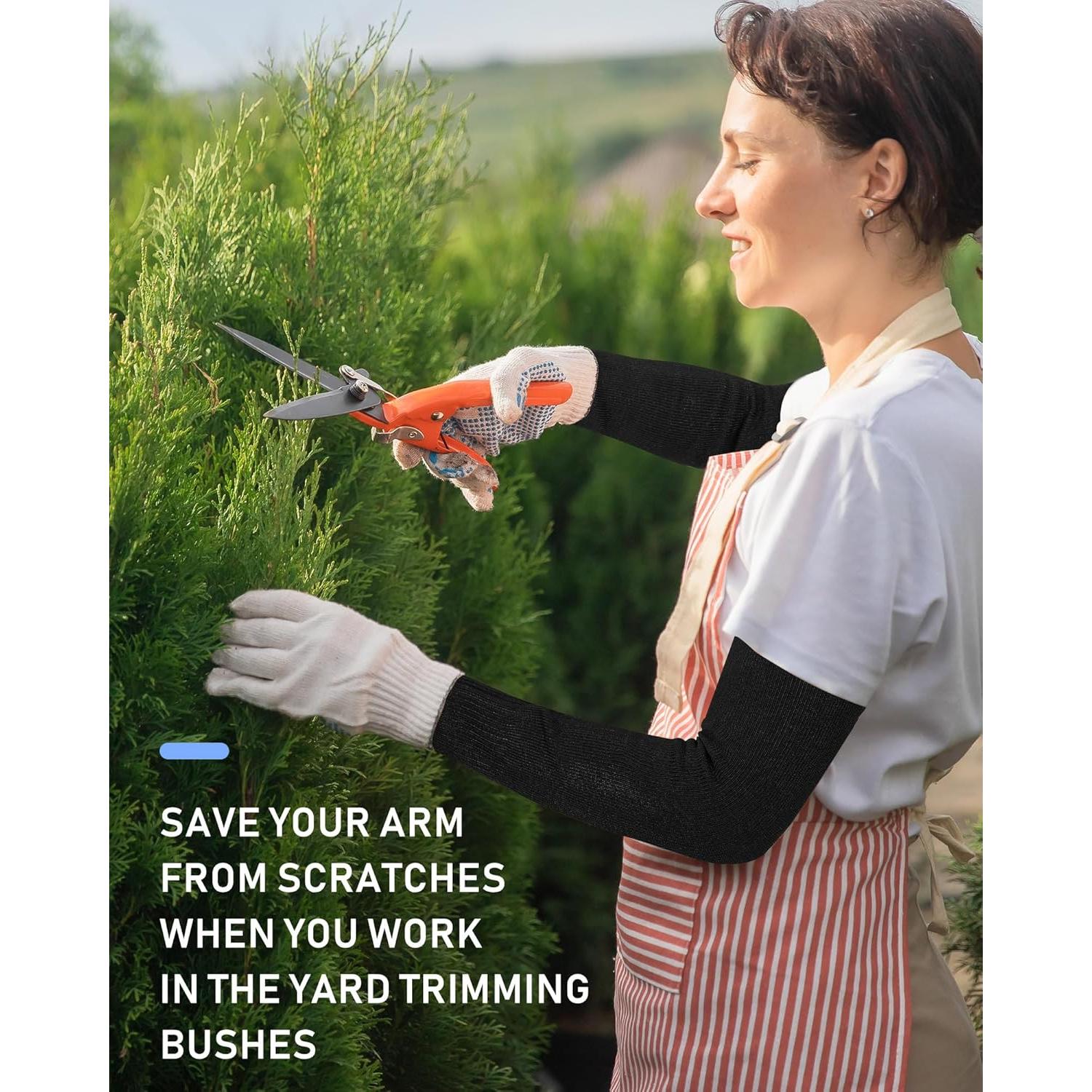 Mangas Protectores para Brazos Geyoga Mediano Negro Anti-Corte