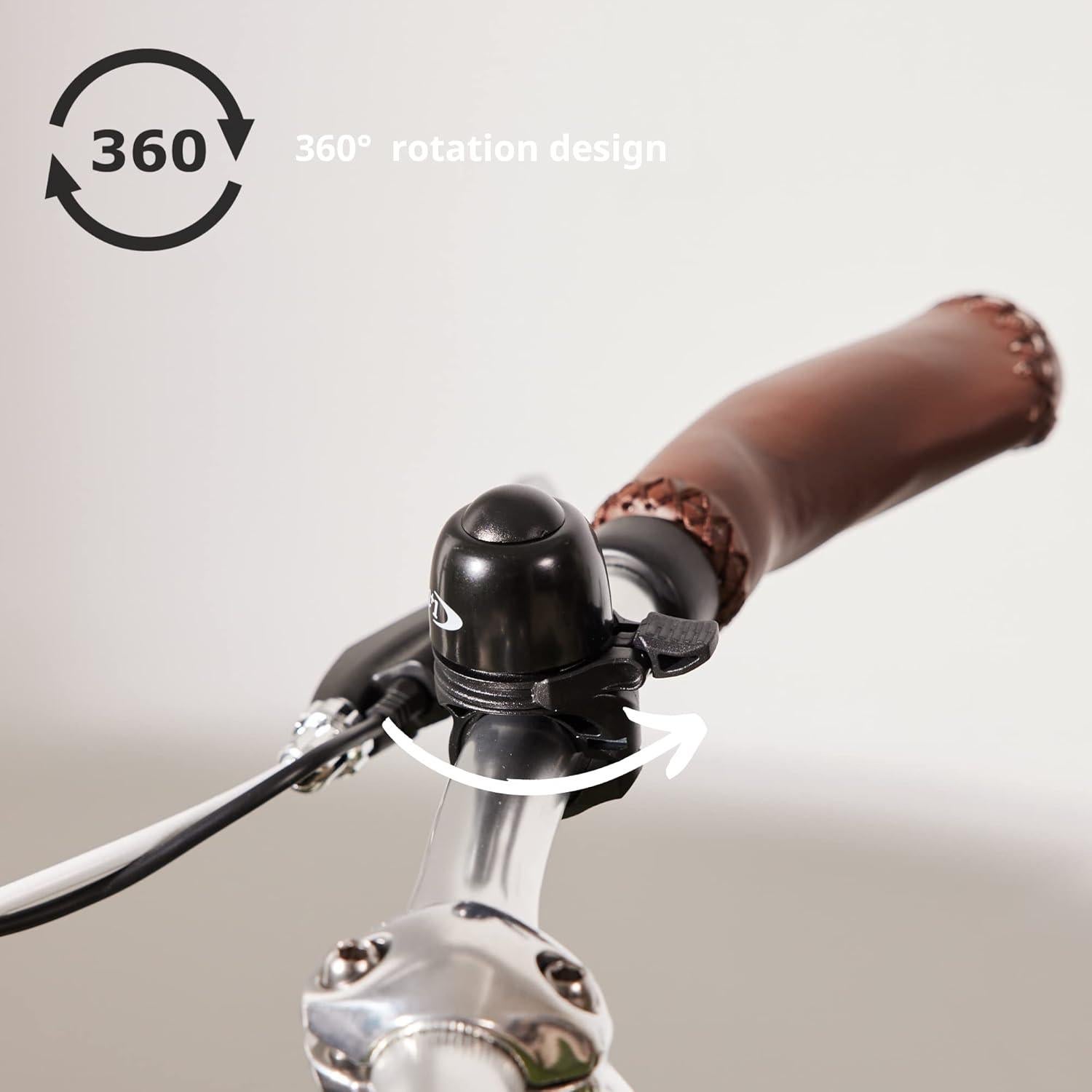 Timbre de Bicicleta N+1 de Bronce Clásico 360° Negro