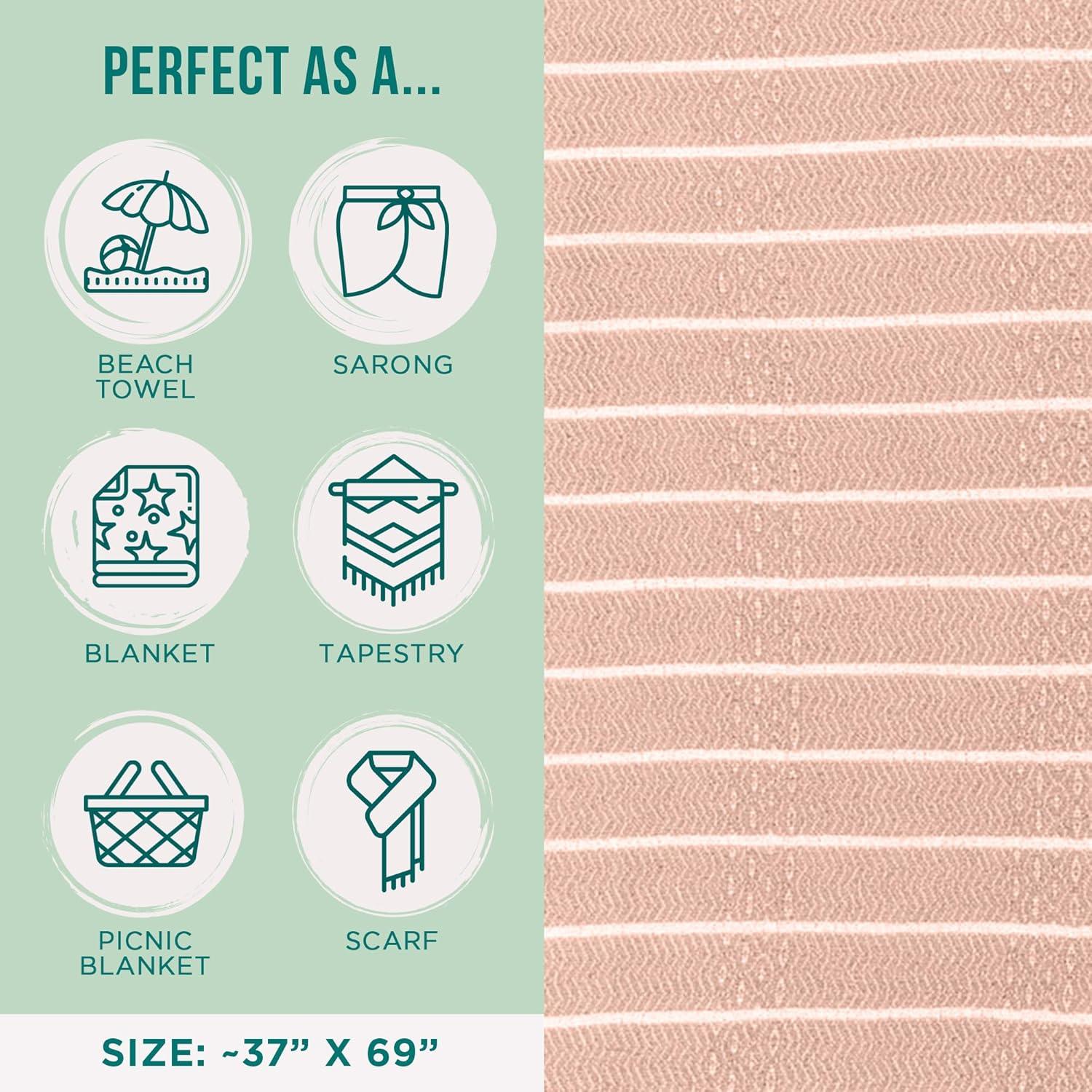 Toalla de Playa Turca Sand Cloud 100% Algodón Orgánico Beige