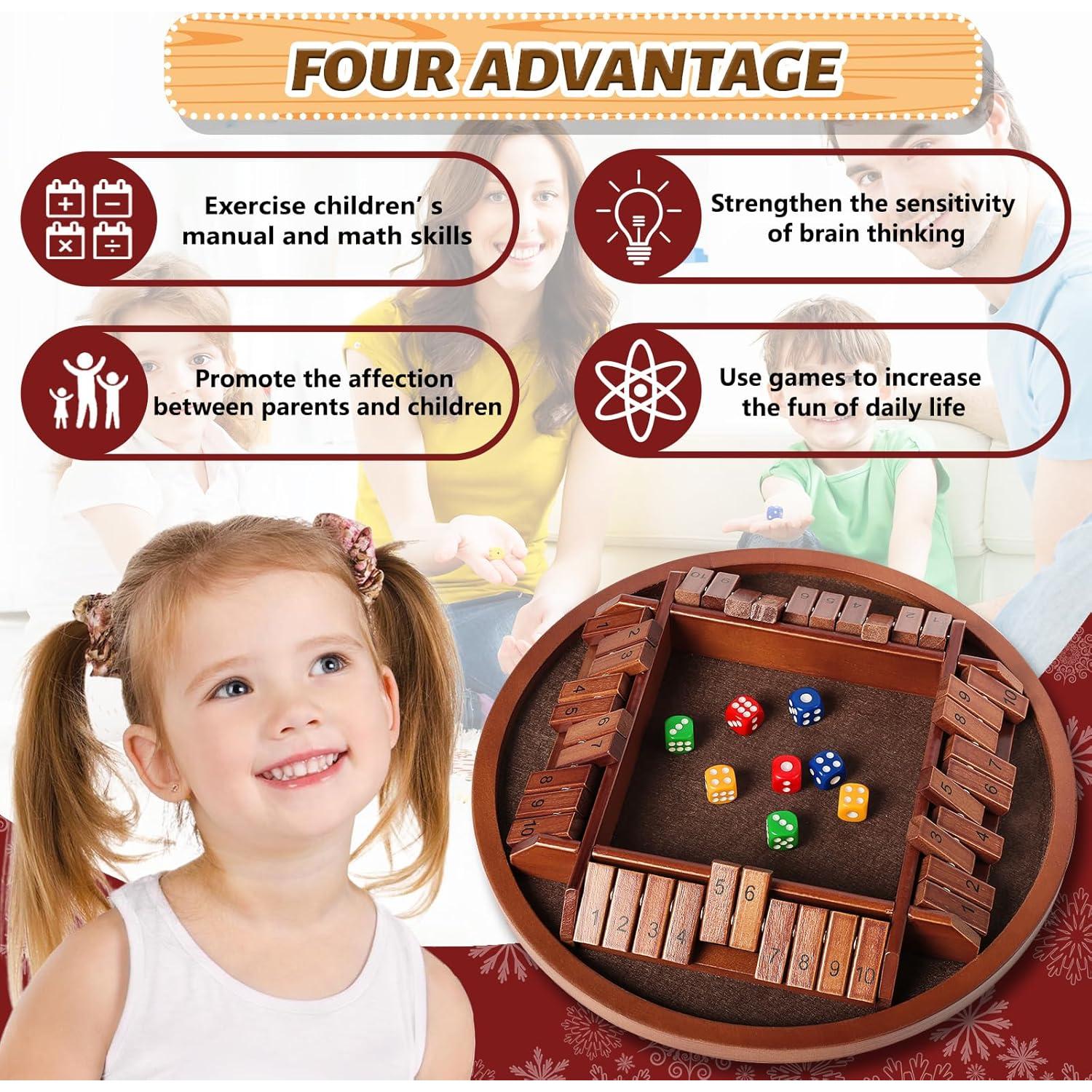 Juego de Mesa Cierra La Caja Nicecho - 8 Dados de Madera