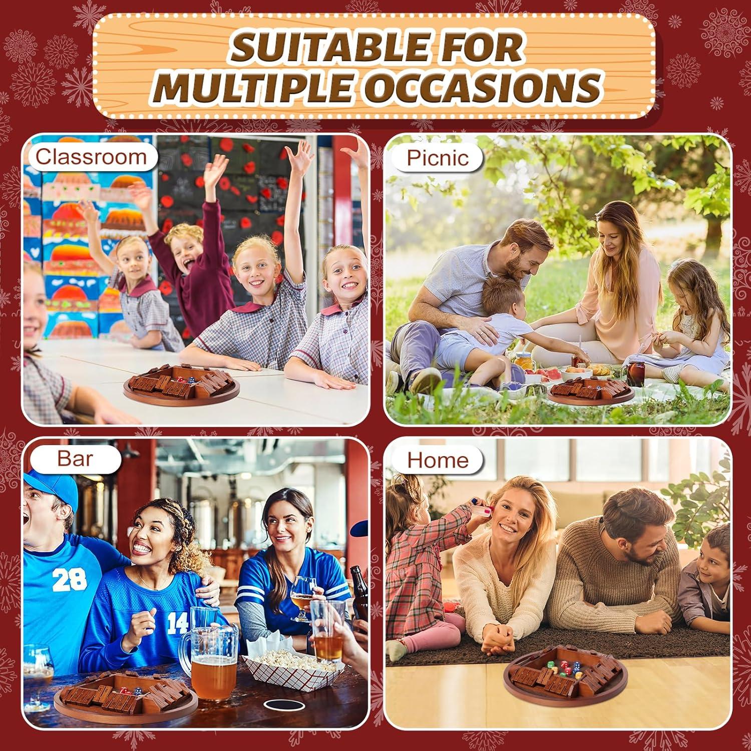 Juego de Mesa Cierra La Caja Nicecho - 8 Dados de Madera