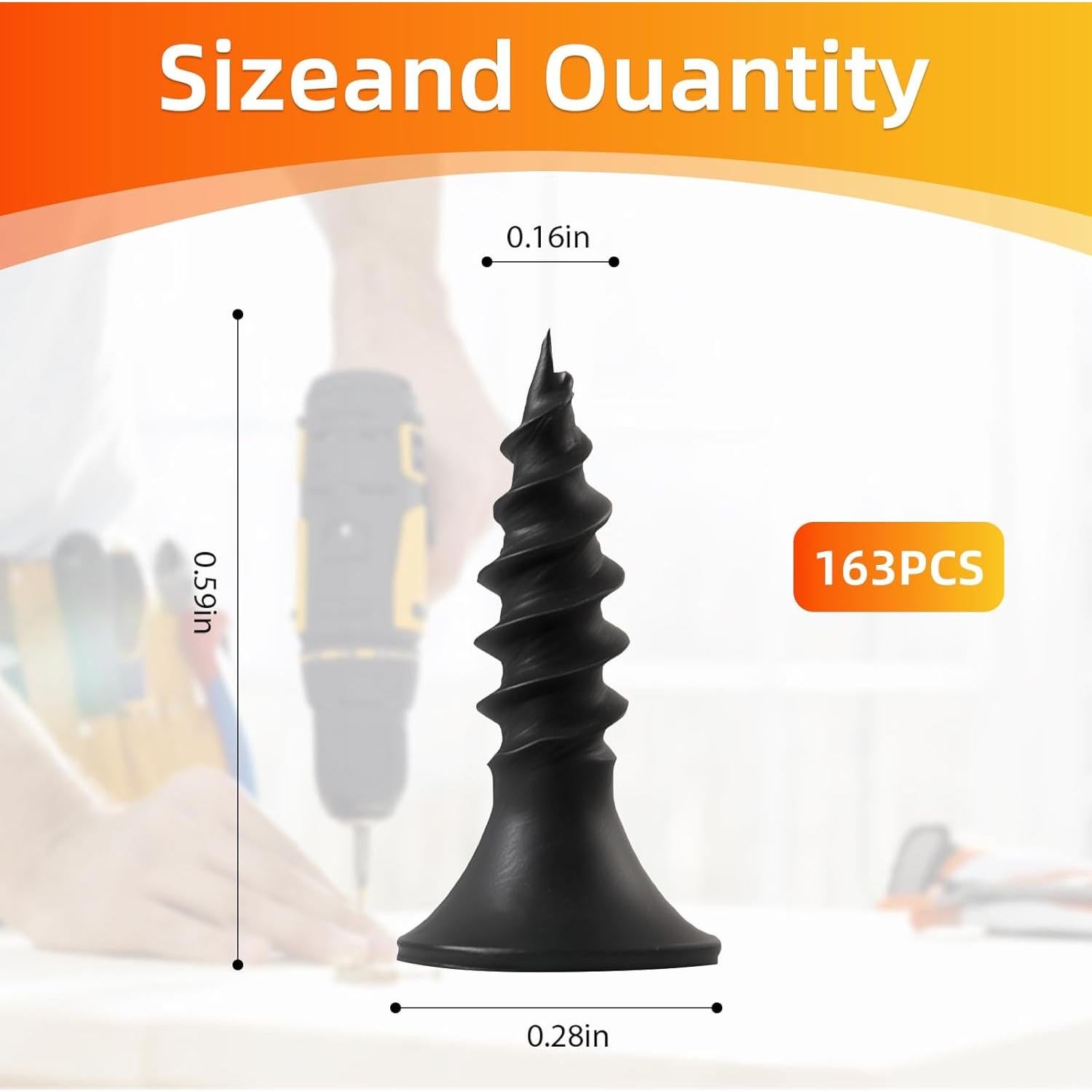 Tornillos de Madera FVOLREM 163 PCS #6 x 12 mm Autoperforantes