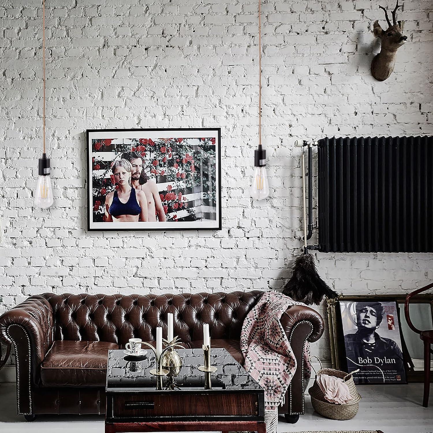 Kit de Luz Colgante Enchufable Gruenlich 3 Paquetes Bronce