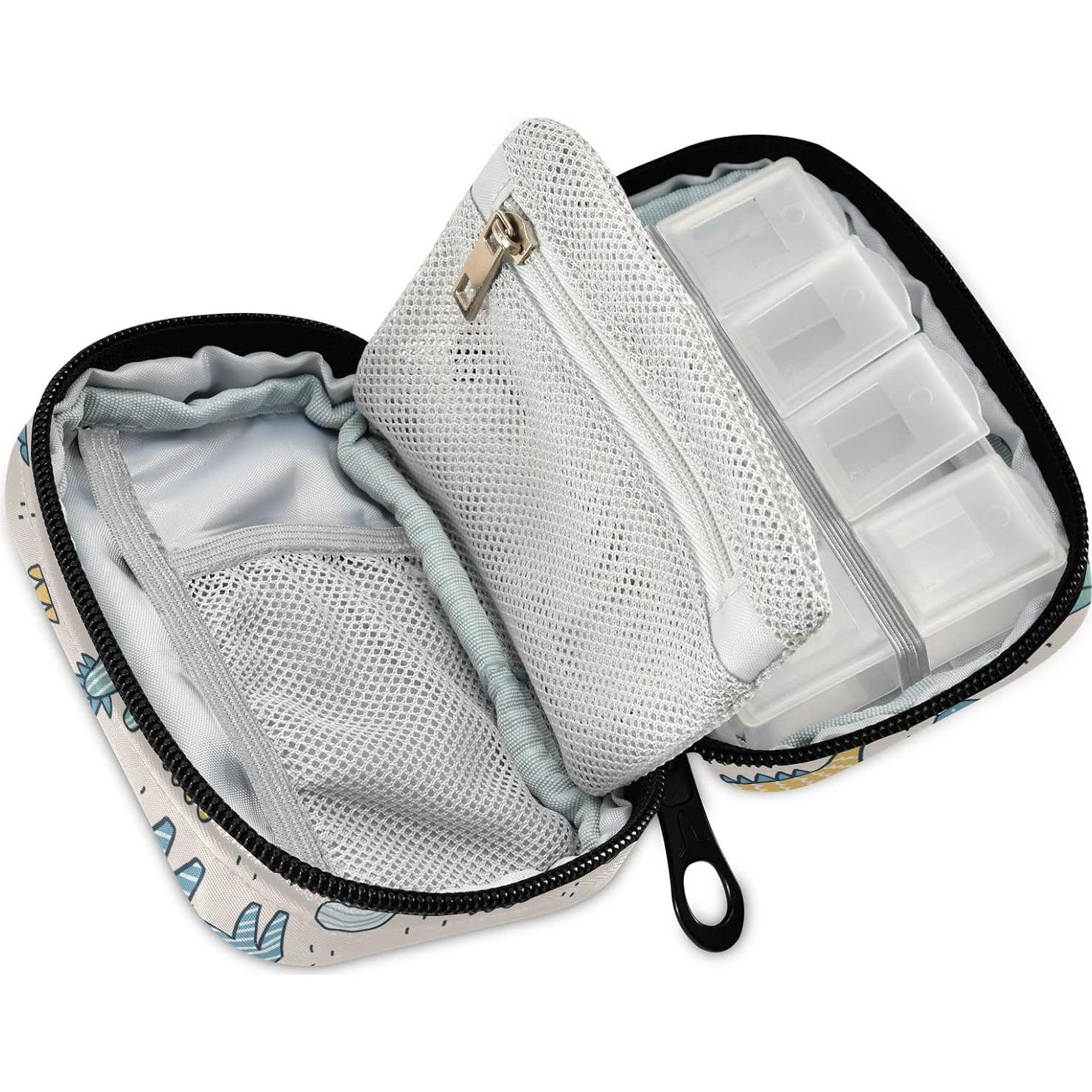 Organizador de Pastillas Eyanle Beige 7 Días Compacto