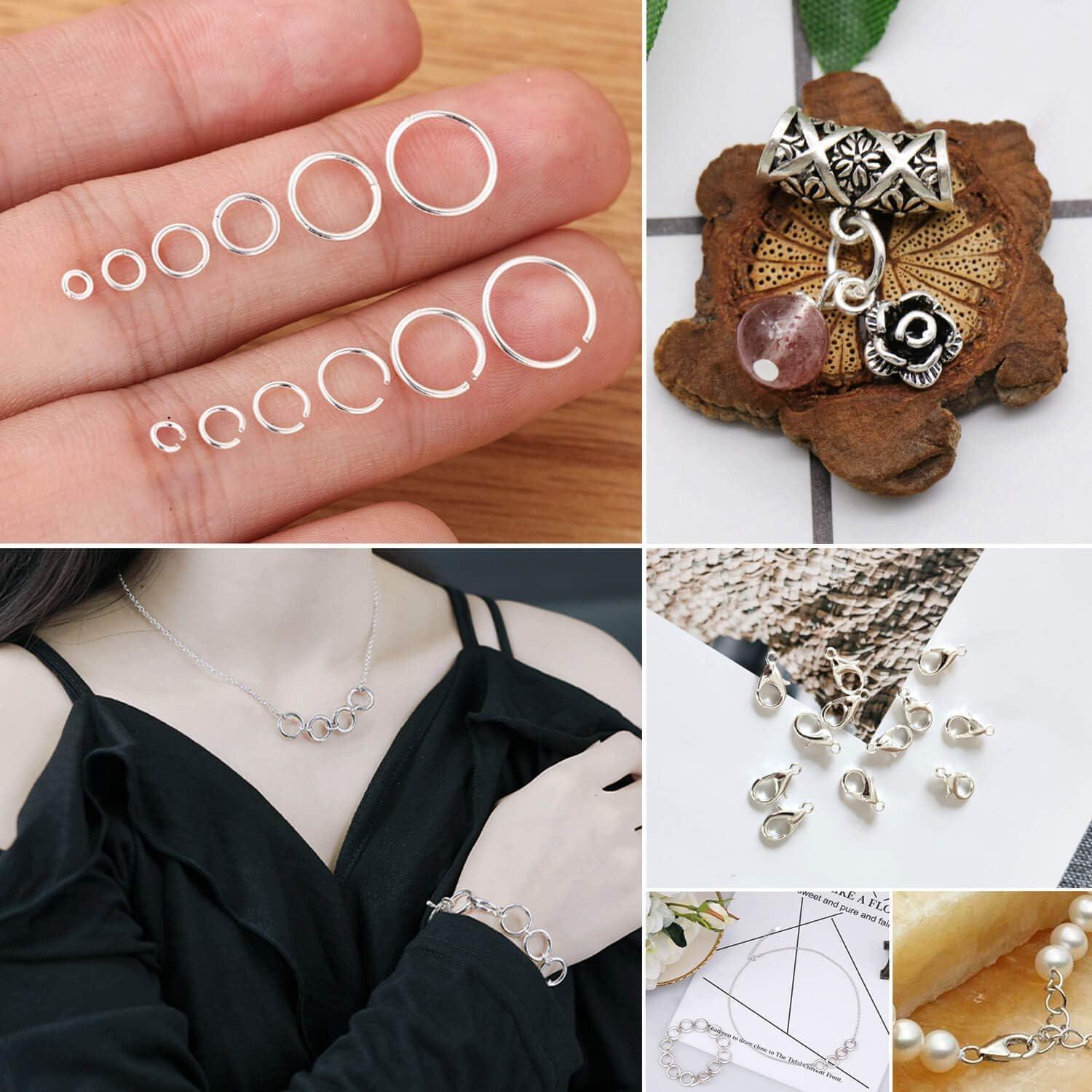 Kit de Joyería Cridoz: 1520 Anillas y 3 Alicates