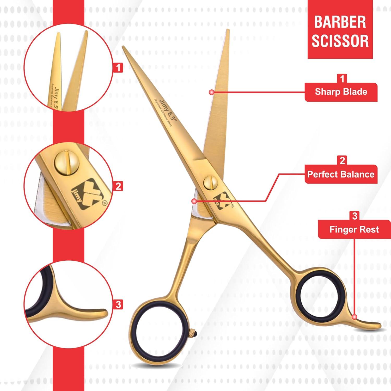 Tijeras de Pelo Jimy Profesional 16.5 cm - Acero Inoxidable Afiladas