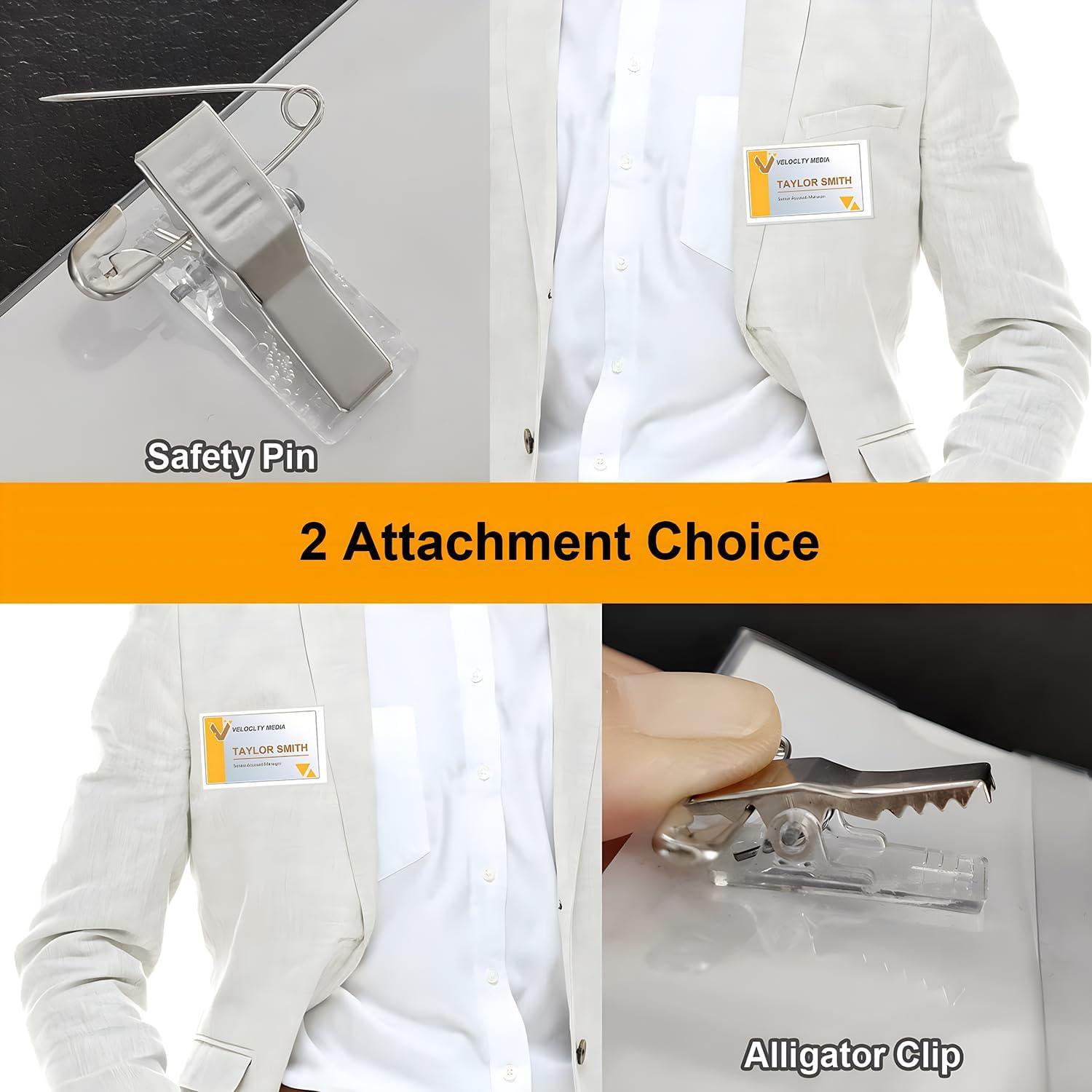 Sujetadores de Nombre Fushing 50PCS con Clip y Inserts 5.7x8.9cm