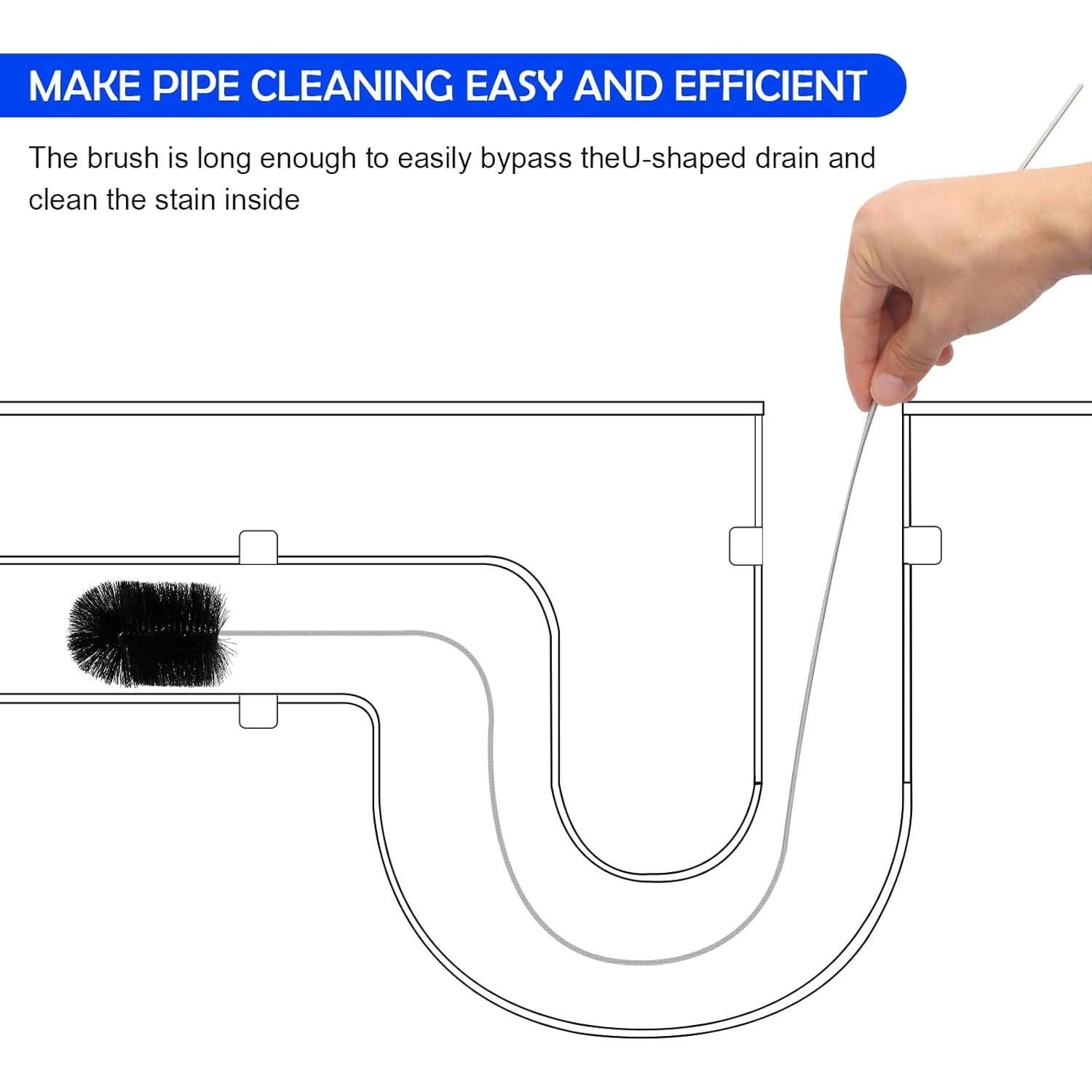 Juego de cepillos de limpieza de drenaje AuraMeilon 12 piezas