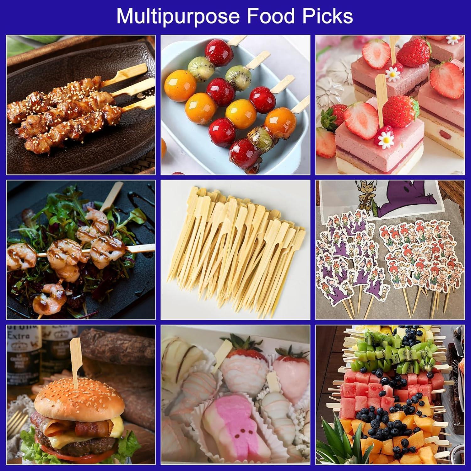 Pinchos de Bambú 11.94 cm Sankoly - 100 Piezas para Aperitivos