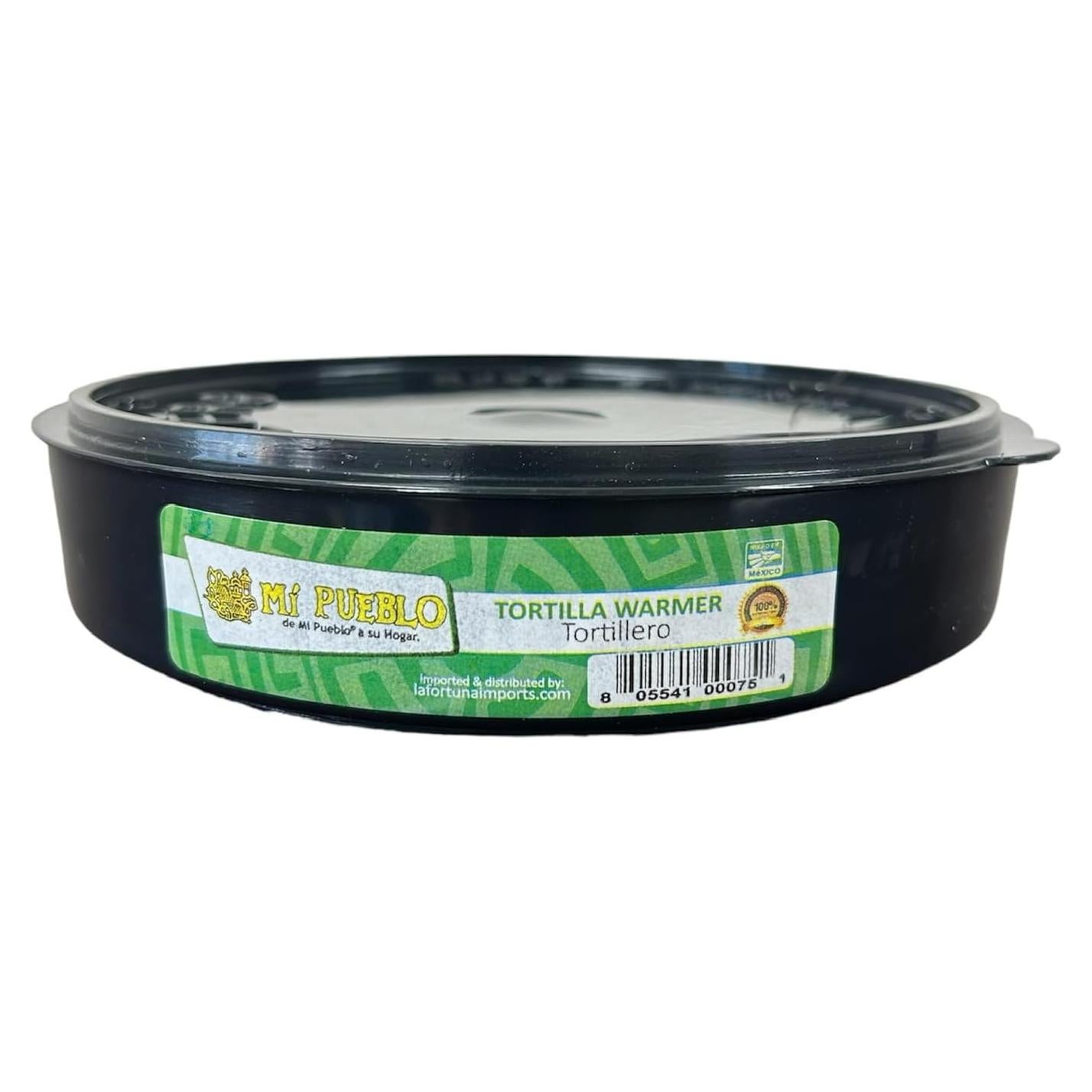 Calentador de Tortillas Mi Pueblo 19 cm Plástico Negro Libre BPA