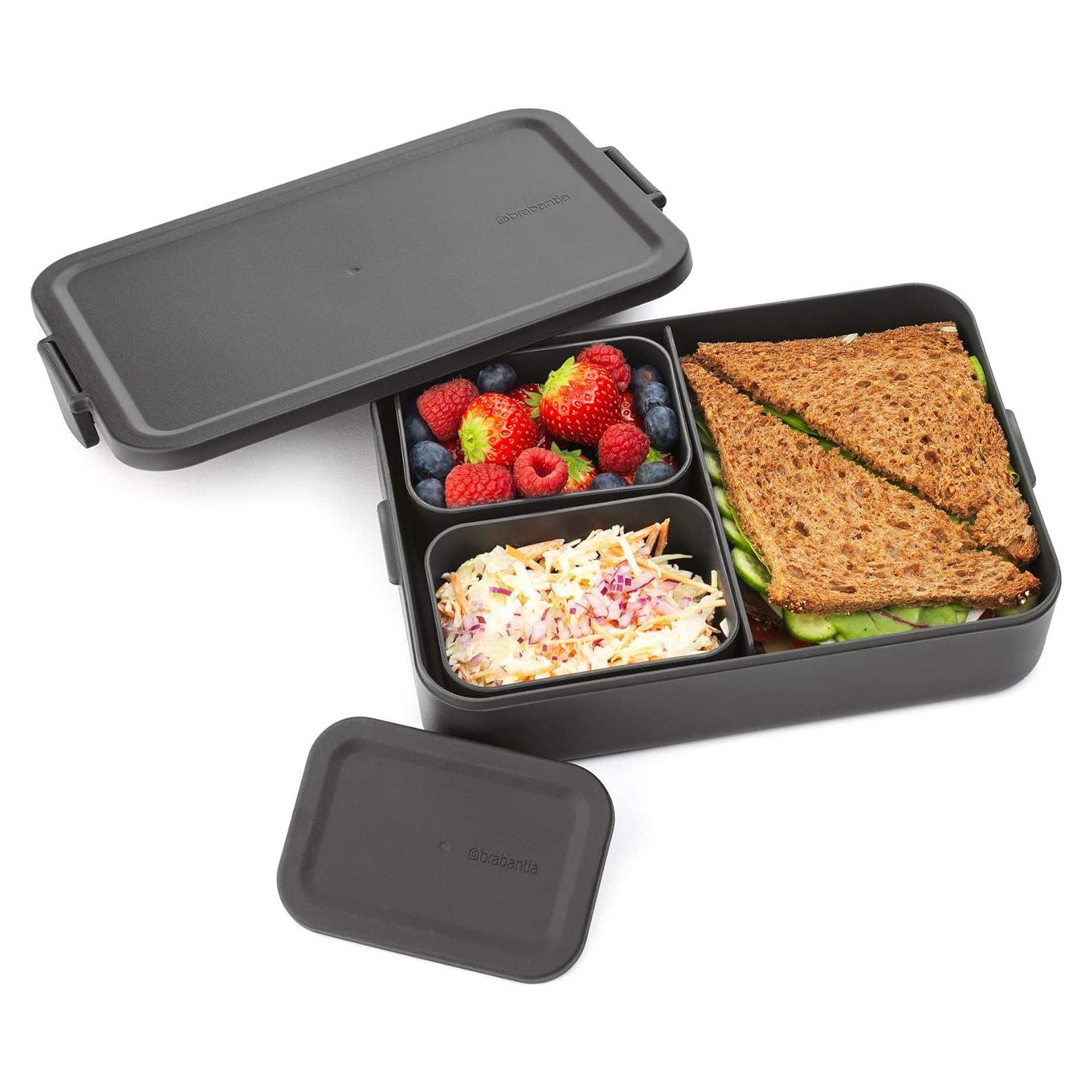 Caja de Almuerzo Bento Brabantia 2 Compartimentos Gris Oscuro