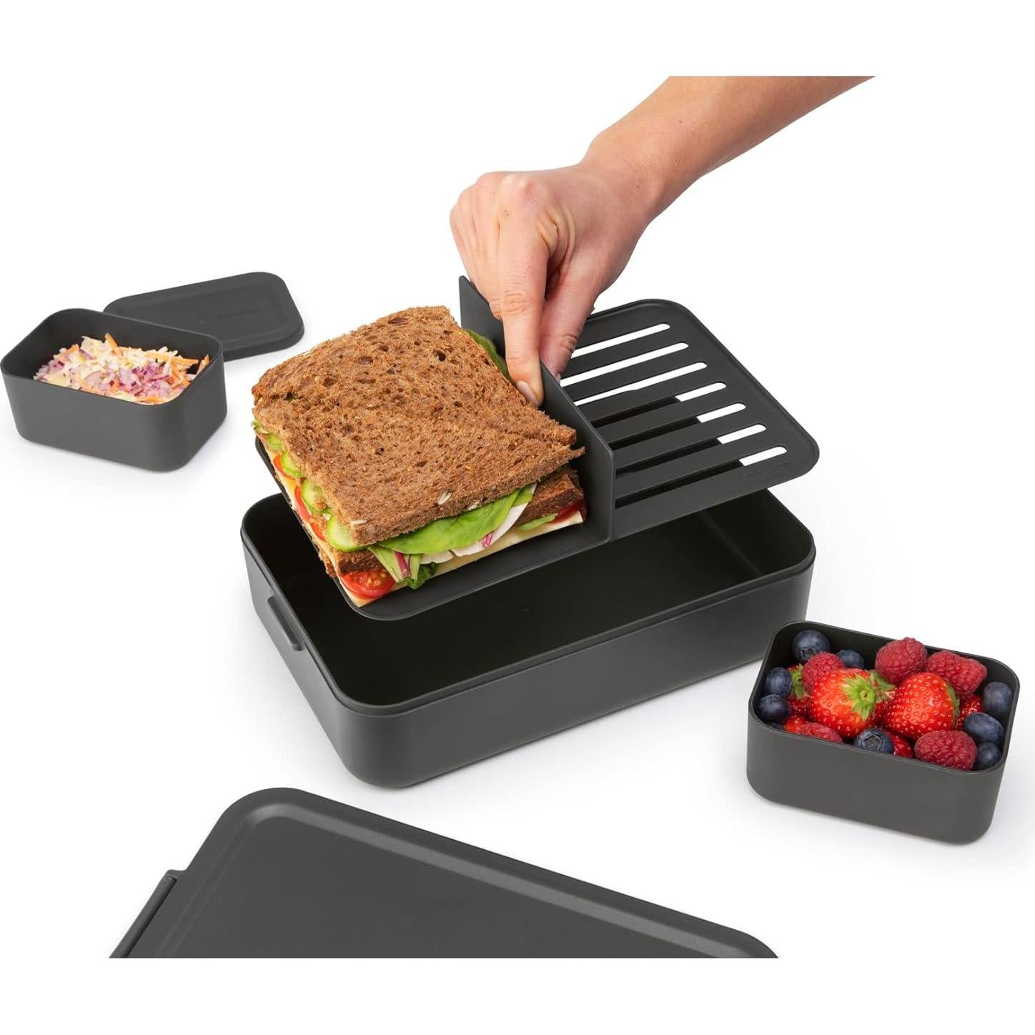 Caja de Almuerzo Bento Brabantia 2 Compartimentos Gris Oscuro