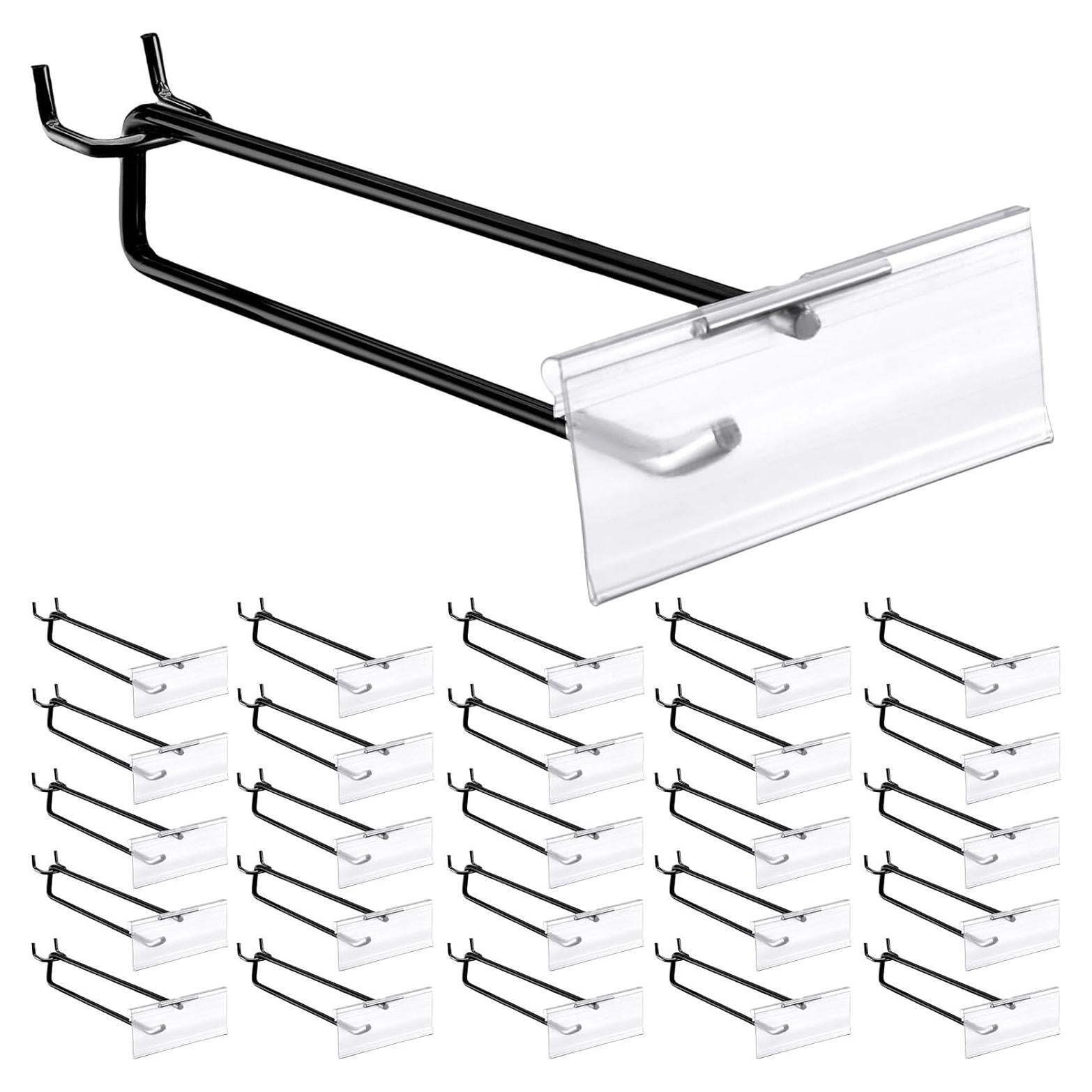 Ganchos de Metal Negro para Tablero de Clavos Tandefio 50 Pzas 10.2 cm