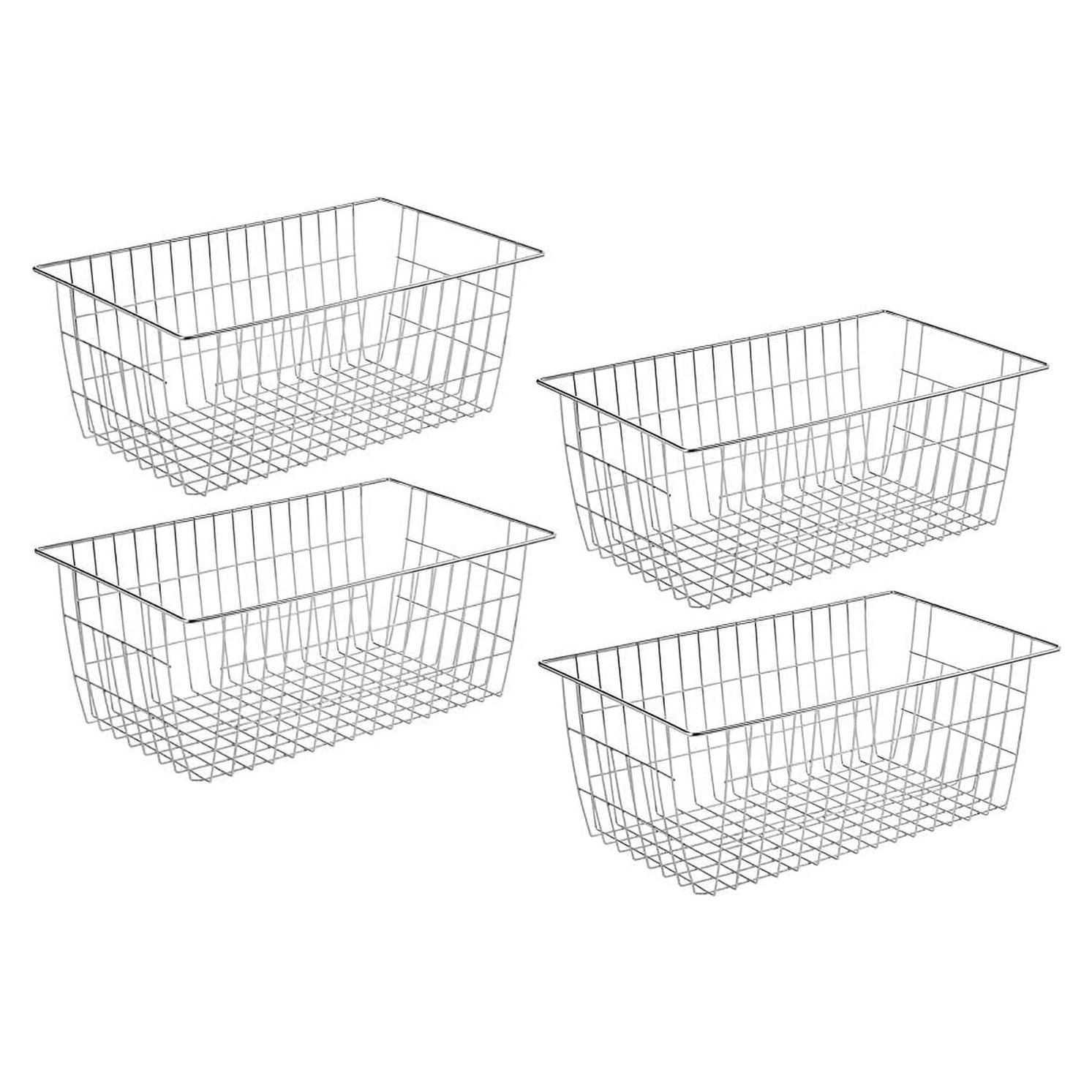 Cesta de Almacenamiento de Alambre Blitzlabs Cromo 4 Piezas