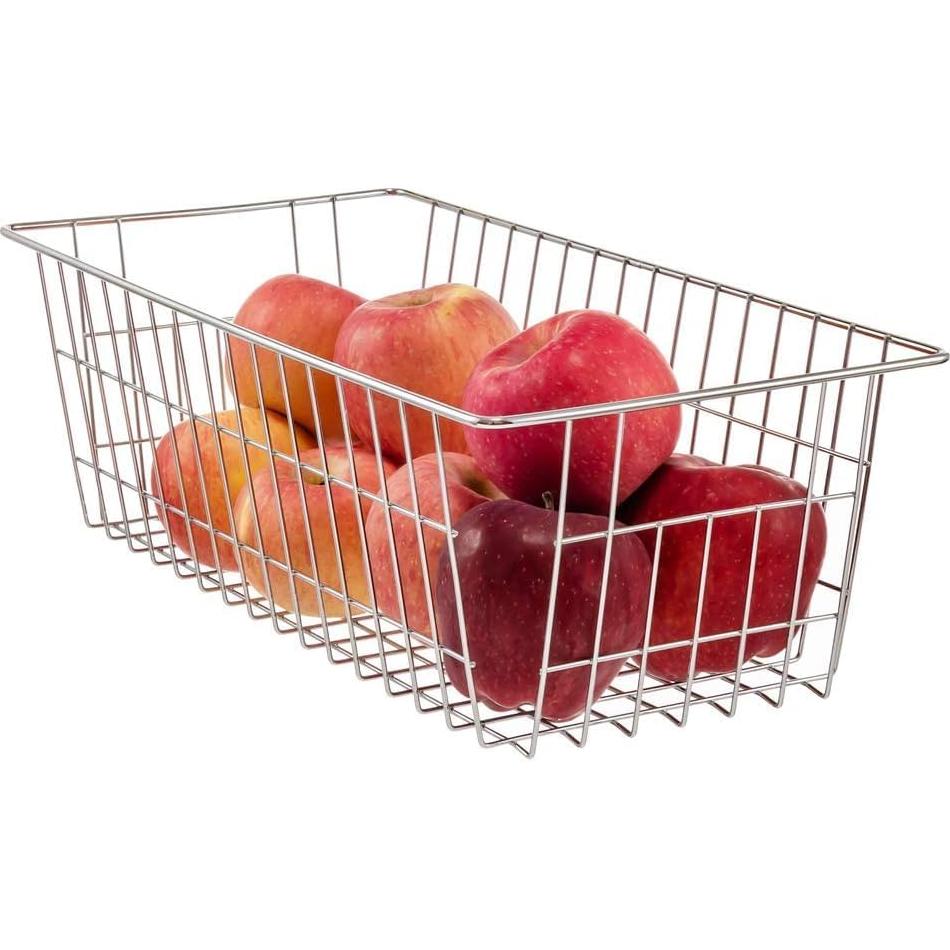 Cesta de Almacenamiento de Alambre Blitzlabs Cromo 4 Piezas