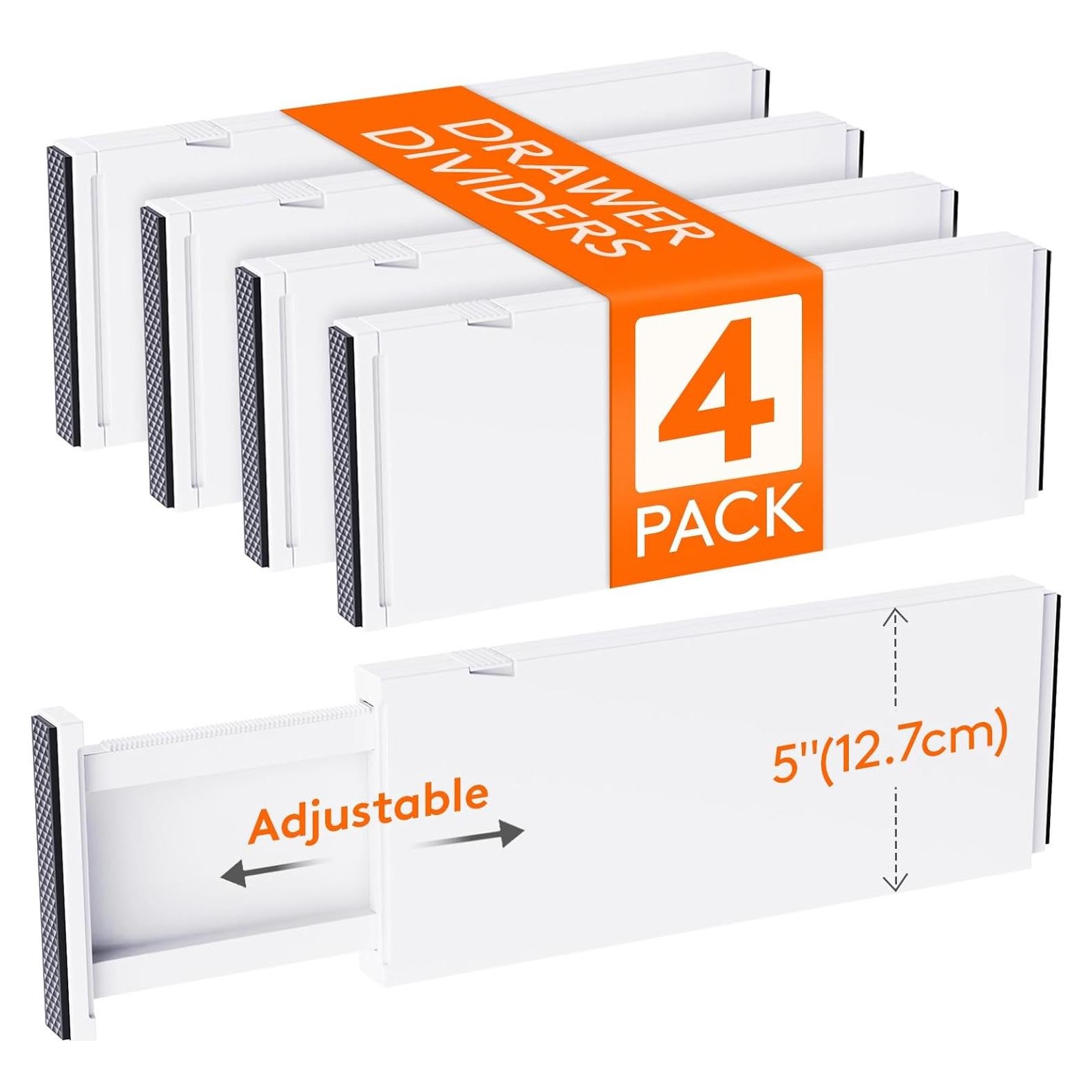 Divisores de Cajón Ajustables Lifewit 4 Piezas 12.7 cm Alto