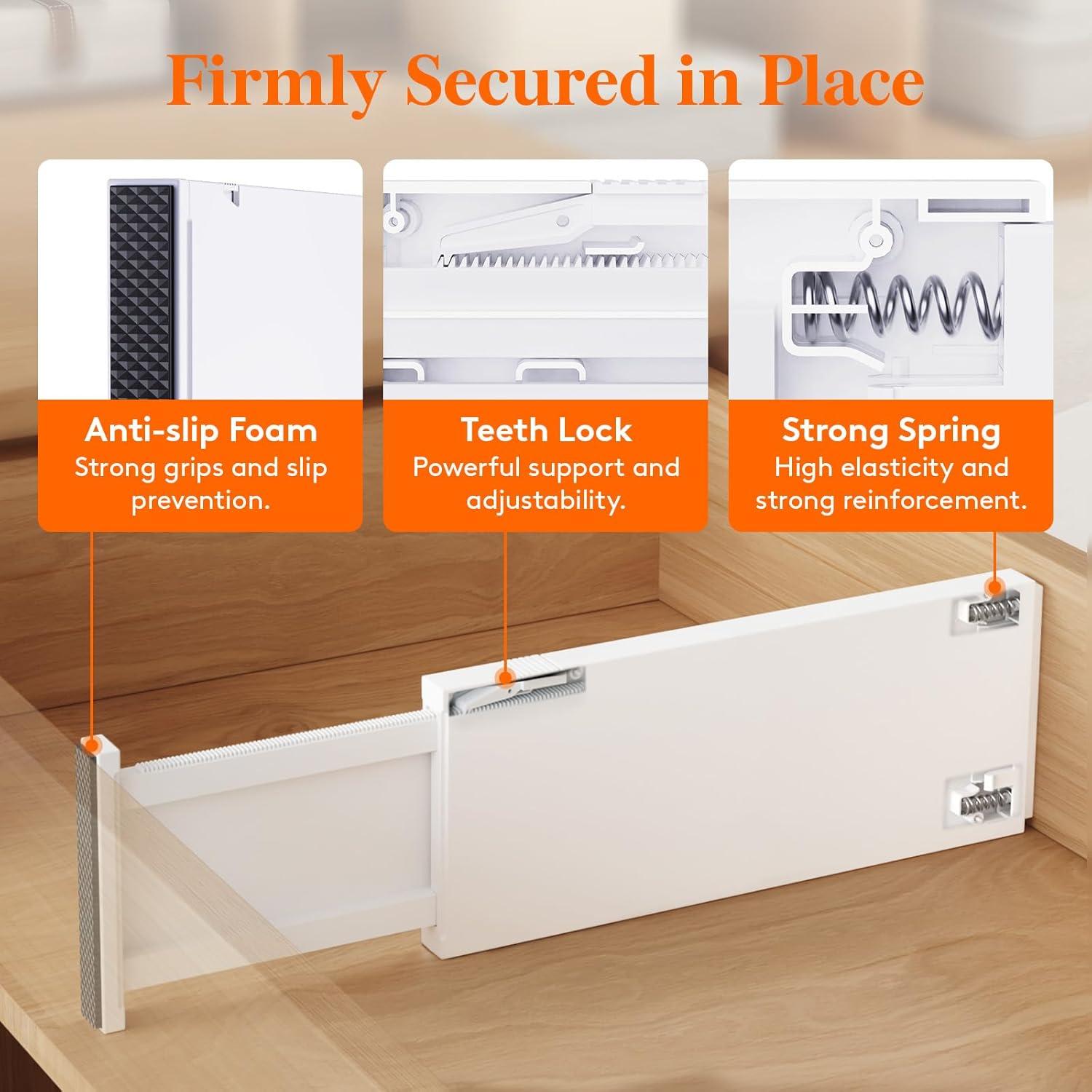 Divisores de Cajón Ajustables Lifewit 4 Piezas 12.7 cm Alto