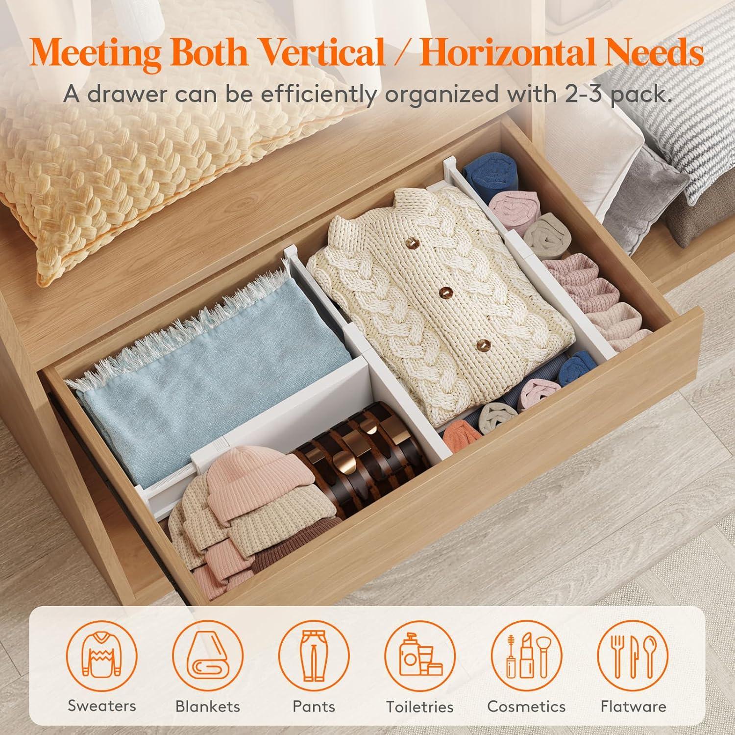 Divisores de Cajón Ajustables Lifewit 4 Piezas 12.7 cm Alto