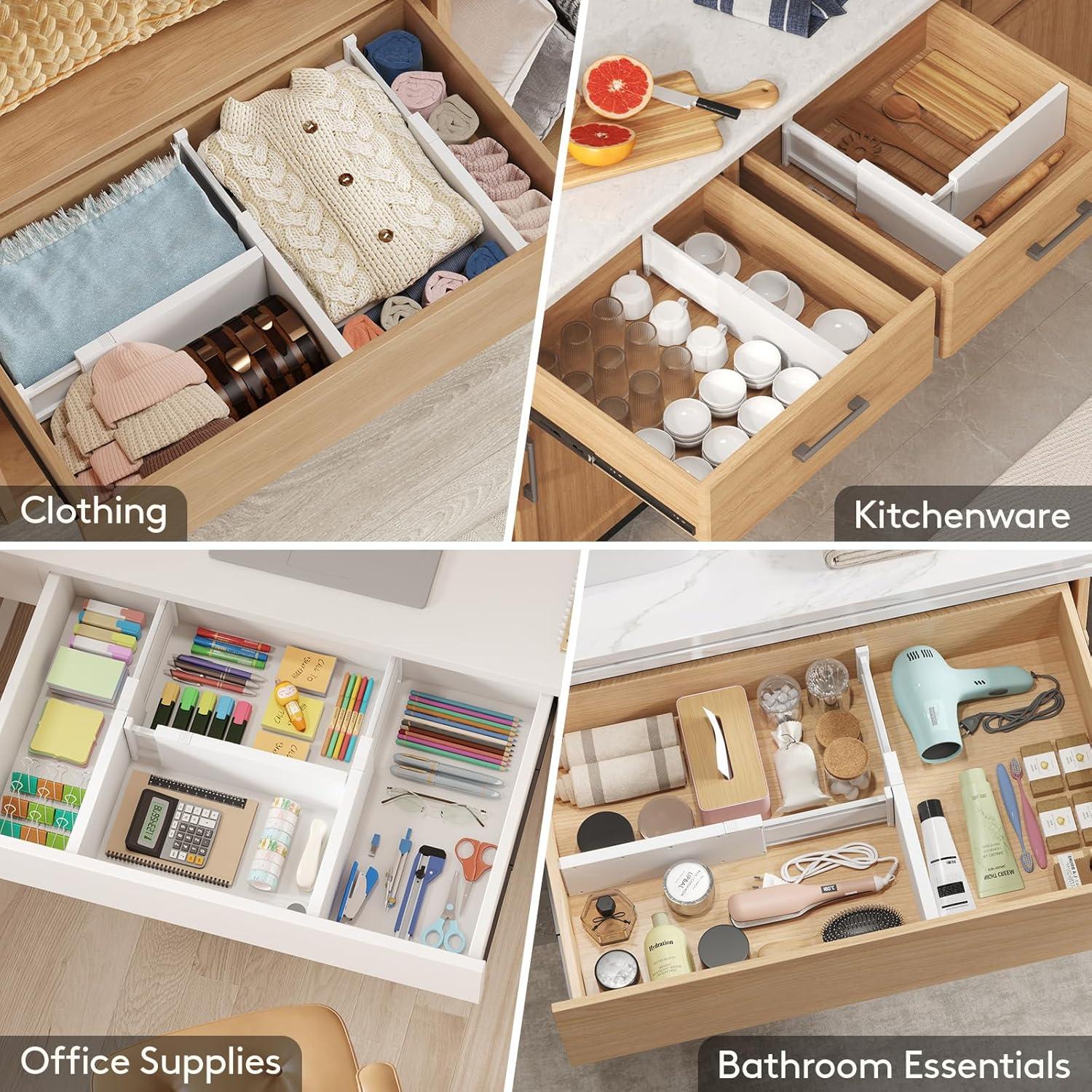 Divisores de Cajón Ajustables Lifewit 4 Piezas 12.7 cm Alto