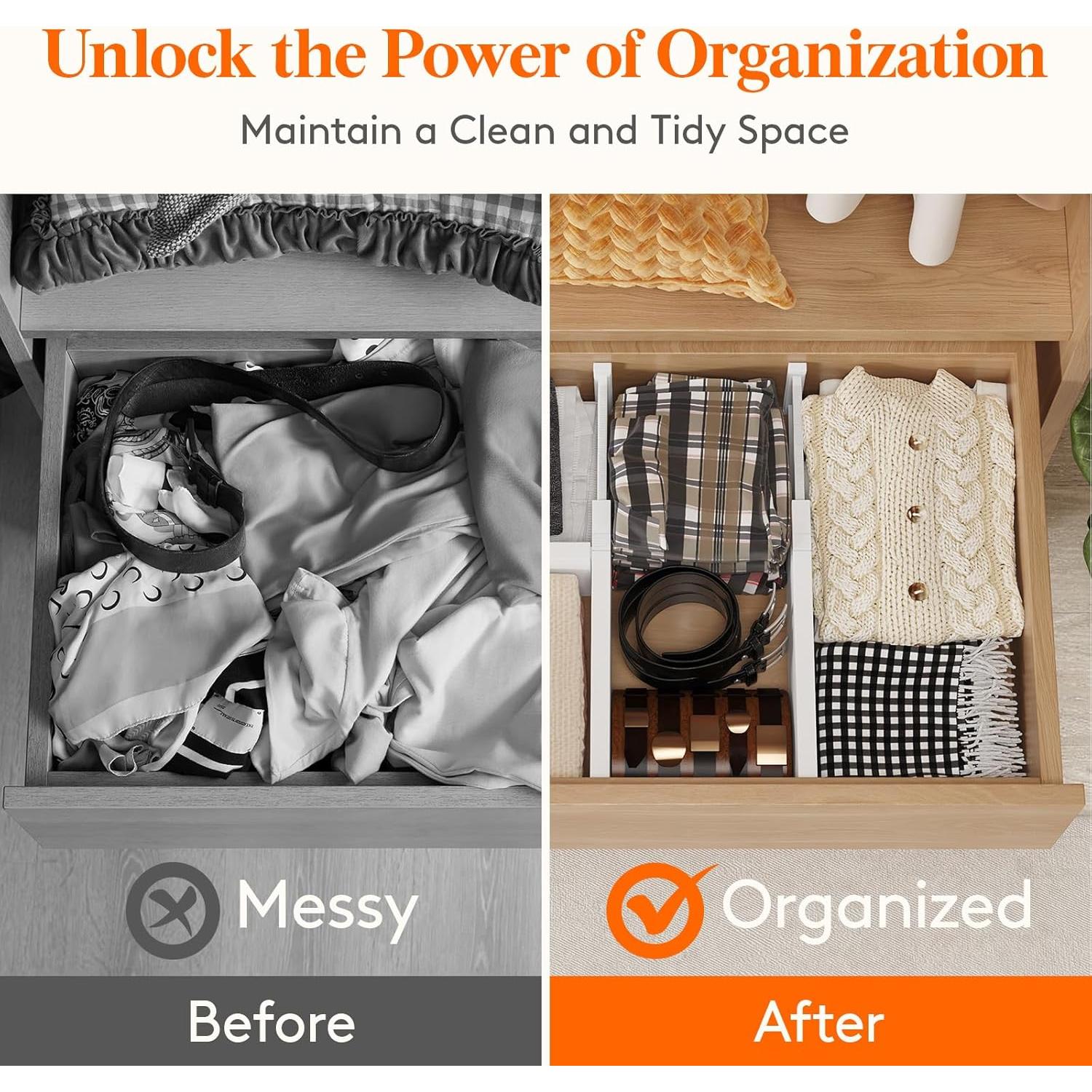 Divisores de Cajón Ajustables Lifewit 4 Piezas 12.7 cm Alto