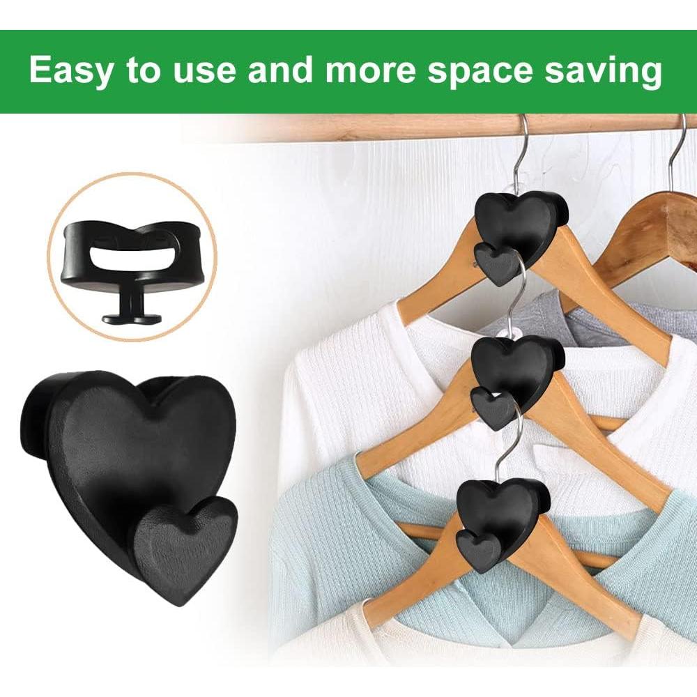 Ganchos Conectores para Perchas Yuansirs 36 Pcs Negro