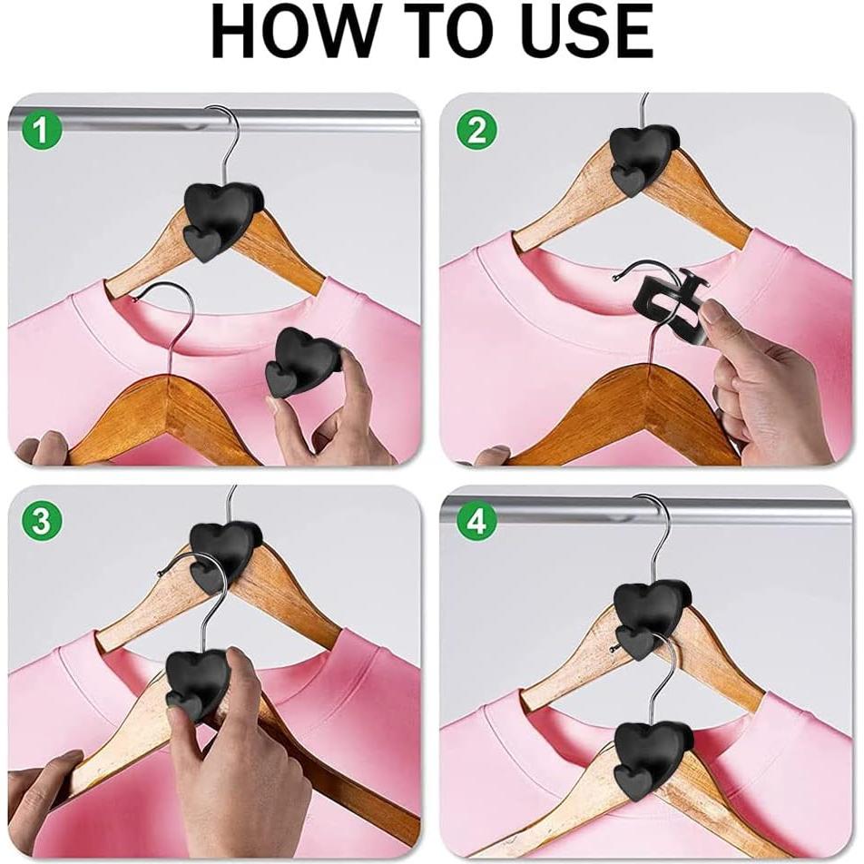 Ganchos Conectores para Perchas Yuansirs 36 Pcs Negro