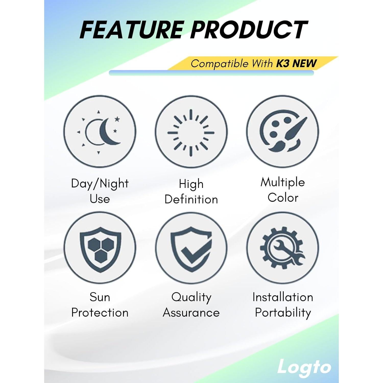 Visor de Casco Logto K3 Nuevo Transparente Revo Azul