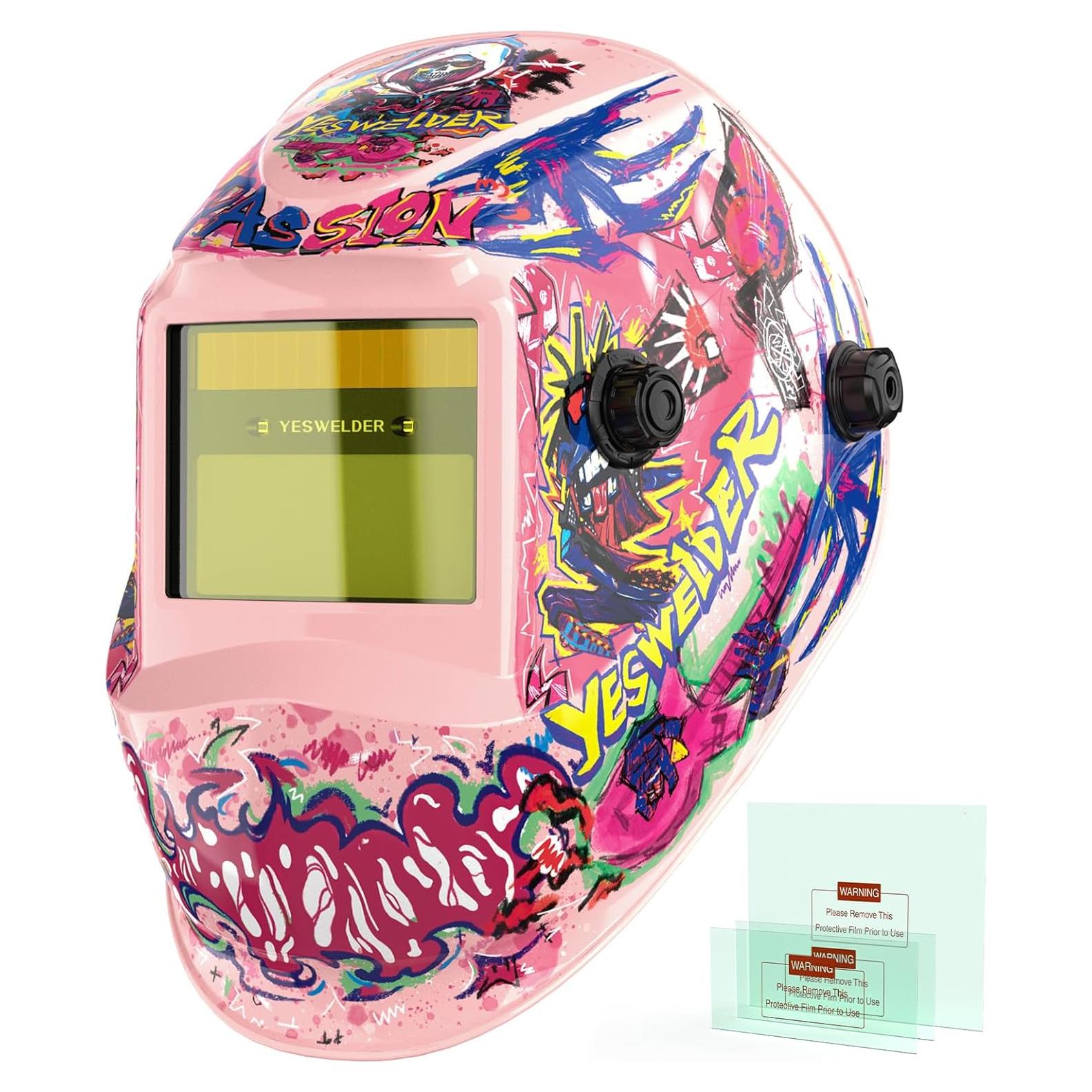 Casco de Soldadura YESWELDER LYG-L600A-PK con Oscurecimiento Automático