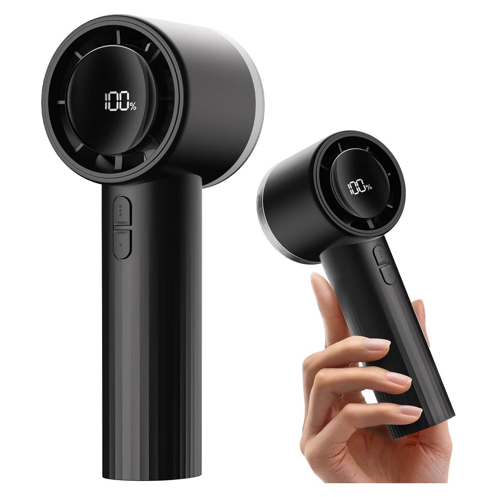 Ventilador Portátil SWEETFULL Recargable 6 Velocidades Negro