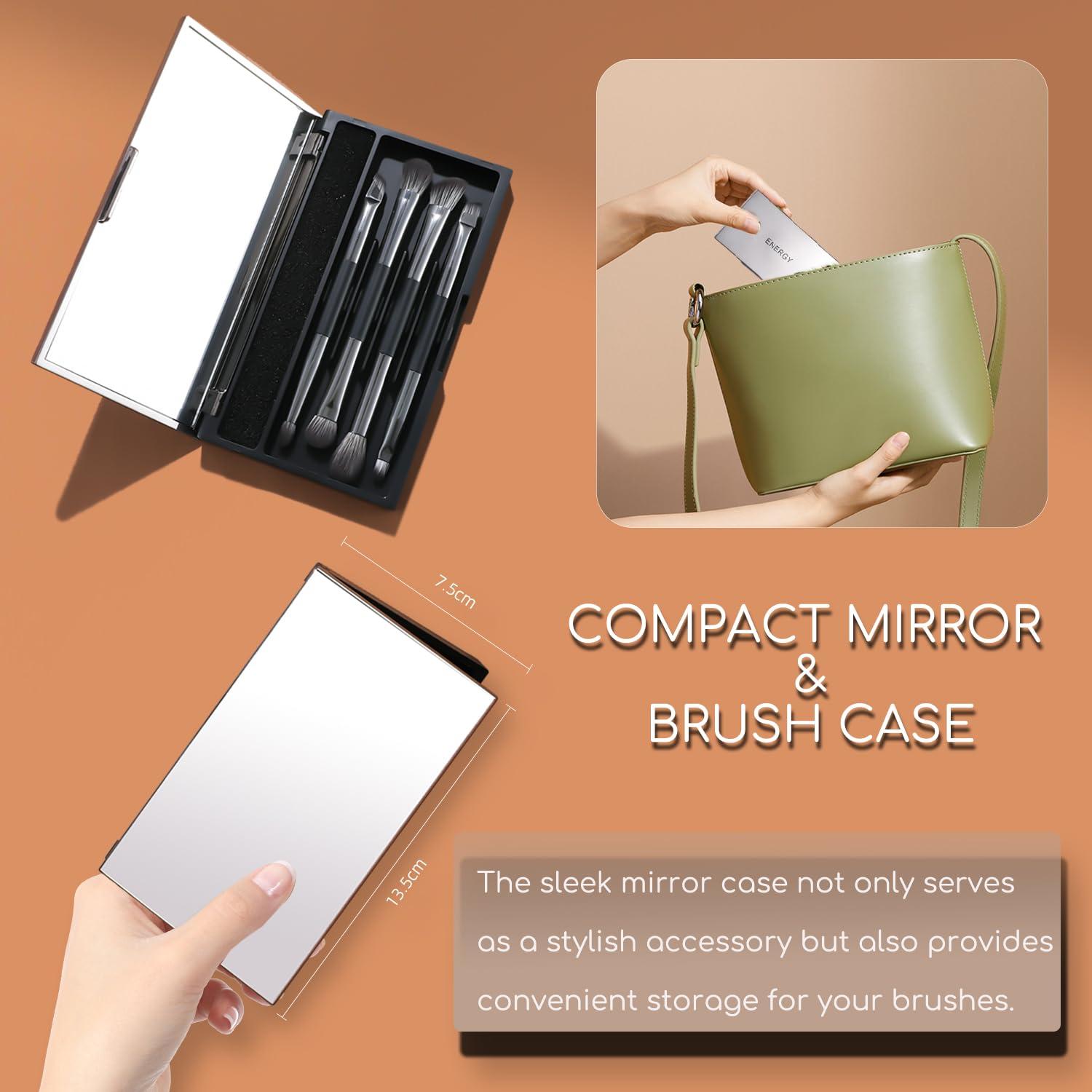 Conjunto de Brochas de Maquillaje ENERGY 4PCS Doble Cara con Estuche