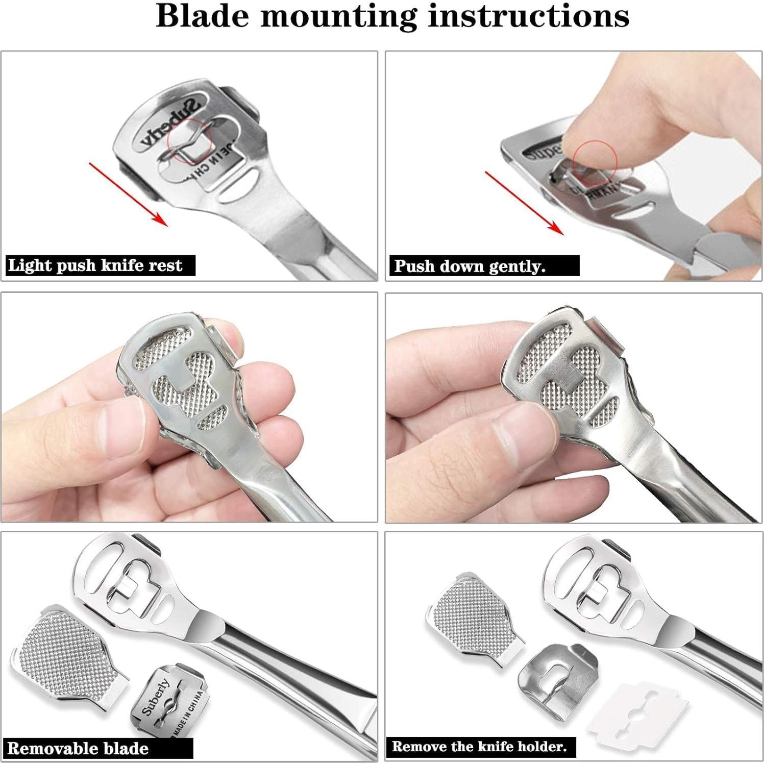 Juego de Rasurador de Callos Jutoe - 52 Piezas, Acero Inoxidable
