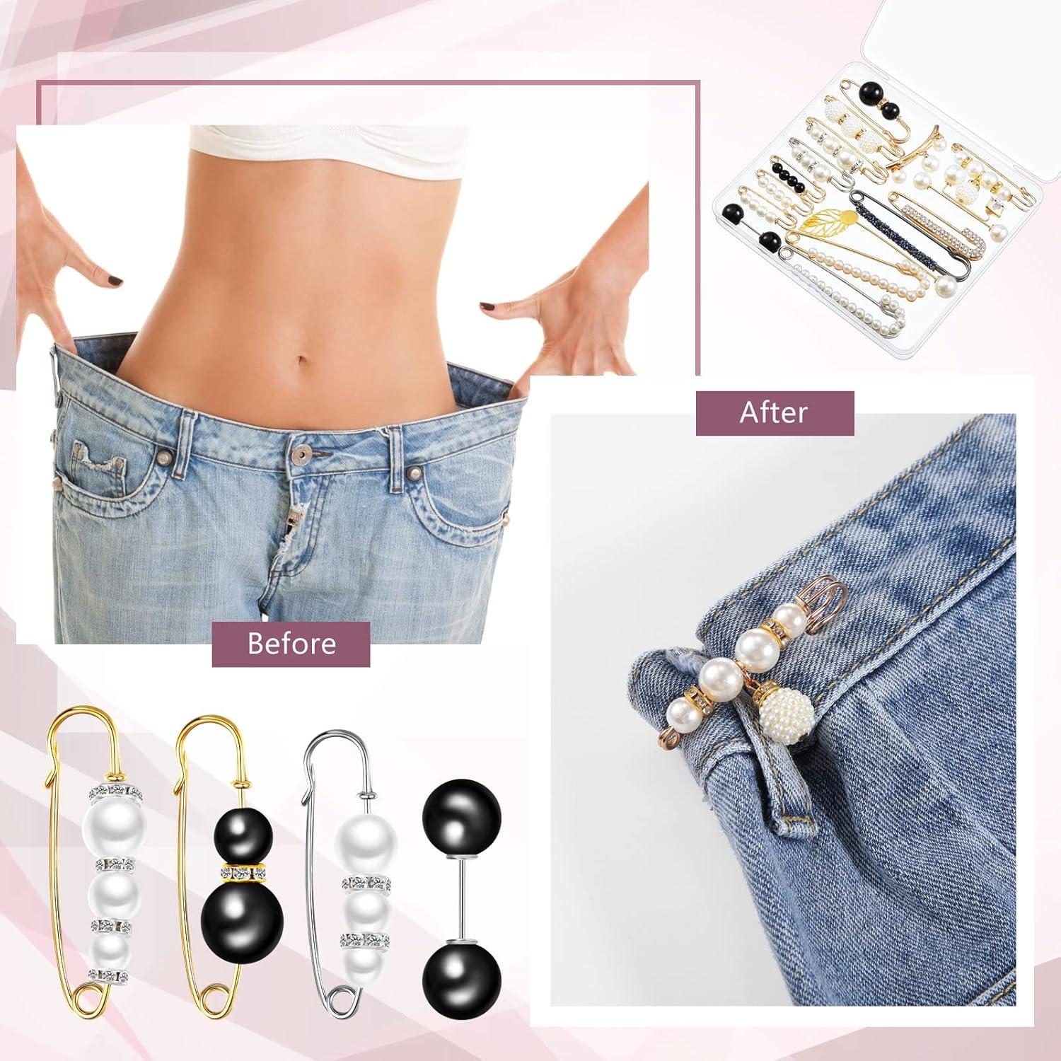 17 Piezas Alfileres de Perlas Falsas con Strass para Mujeres