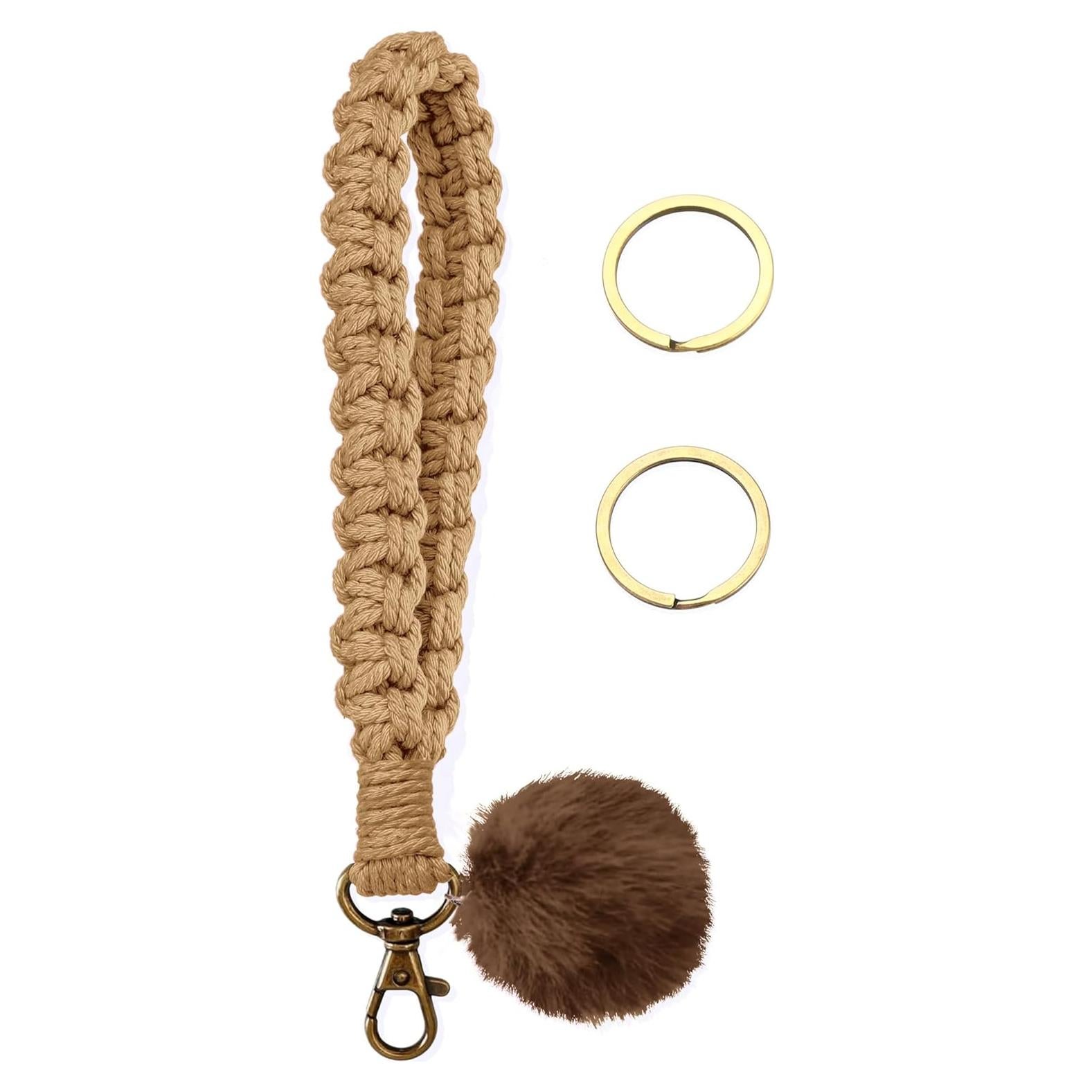 Llave de muñeca Gkeygo albaricoque con gancho de presión