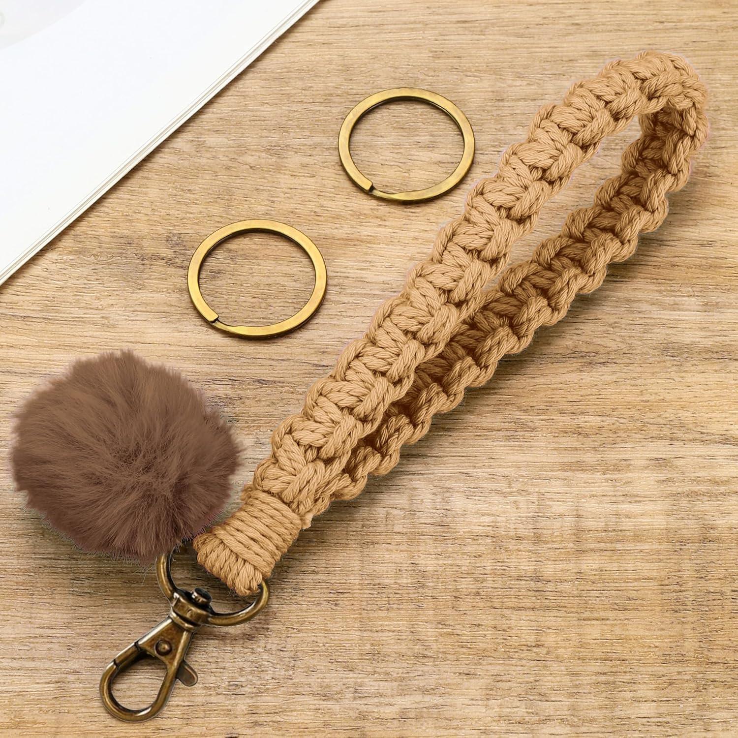 Llave de muñeca Gkeygo albaricoque con gancho de presión