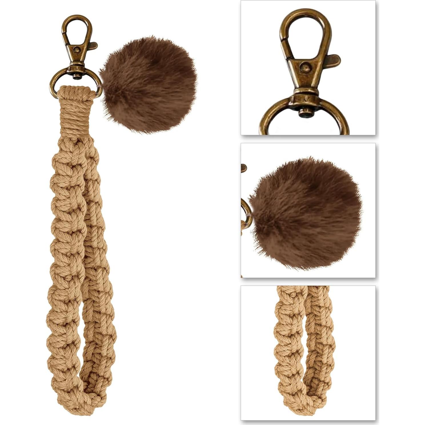 Llave de muñeca Gkeygo albaricoque con gancho de presión