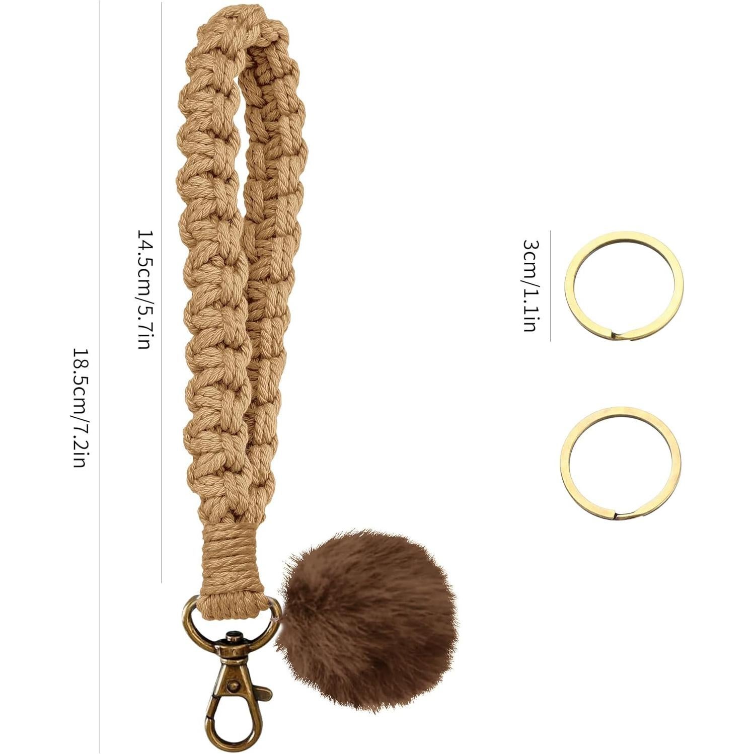 Llave de muñeca Gkeygo albaricoque con gancho de presión