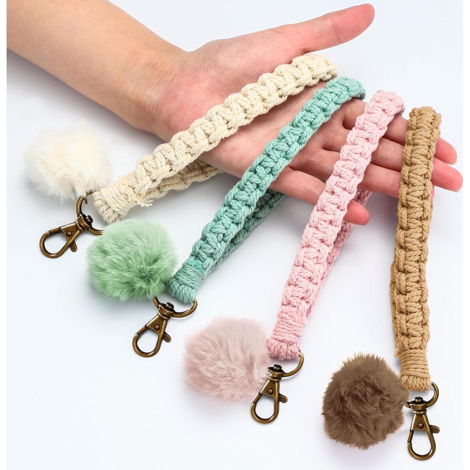 Llave de muñeca Gkeygo albaricoque con gancho de presión