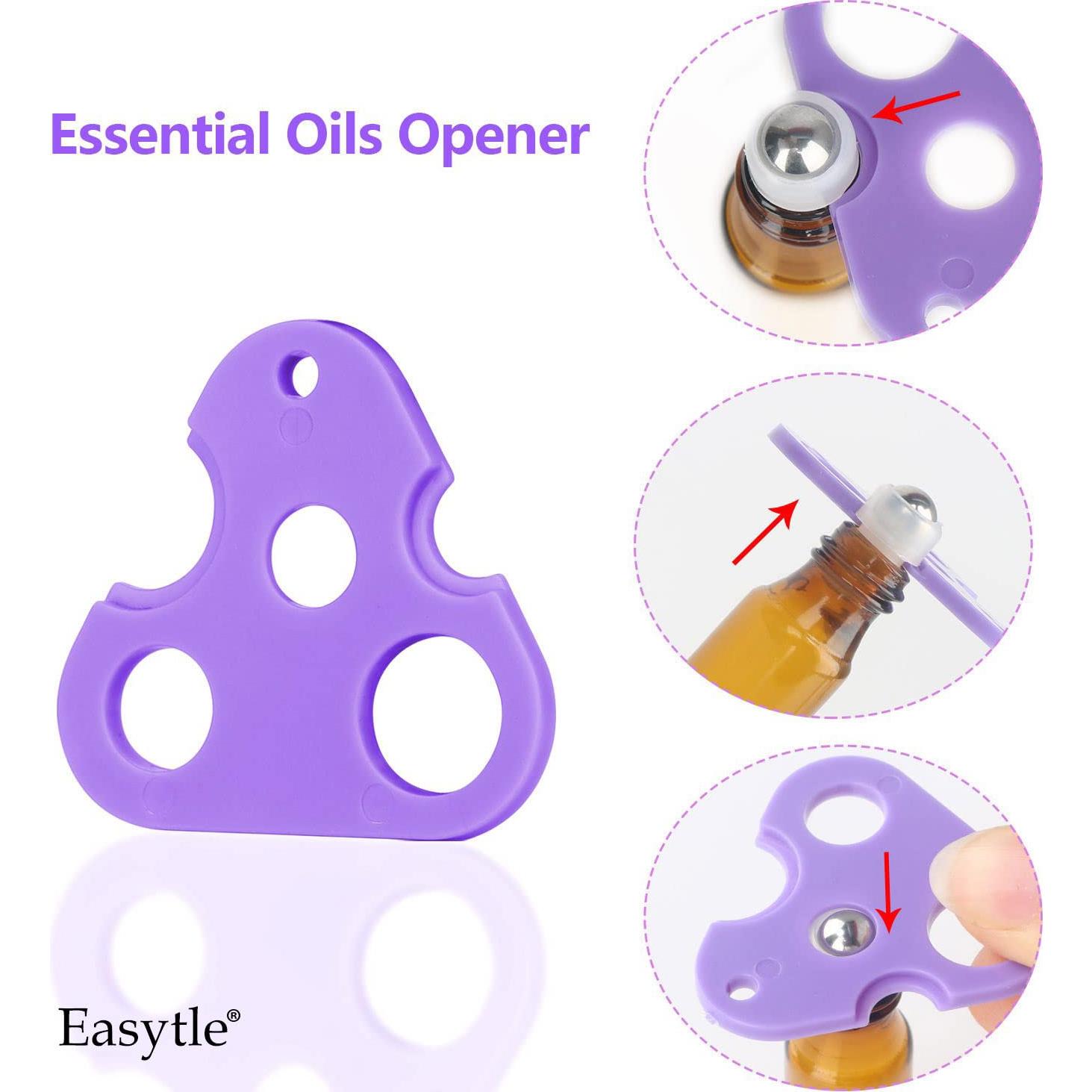 Juego de Herramientas de Aceite Esencial Easytle - 2 Abridores, 6 Gotero, 6 Embudos, 72 Etiquetas